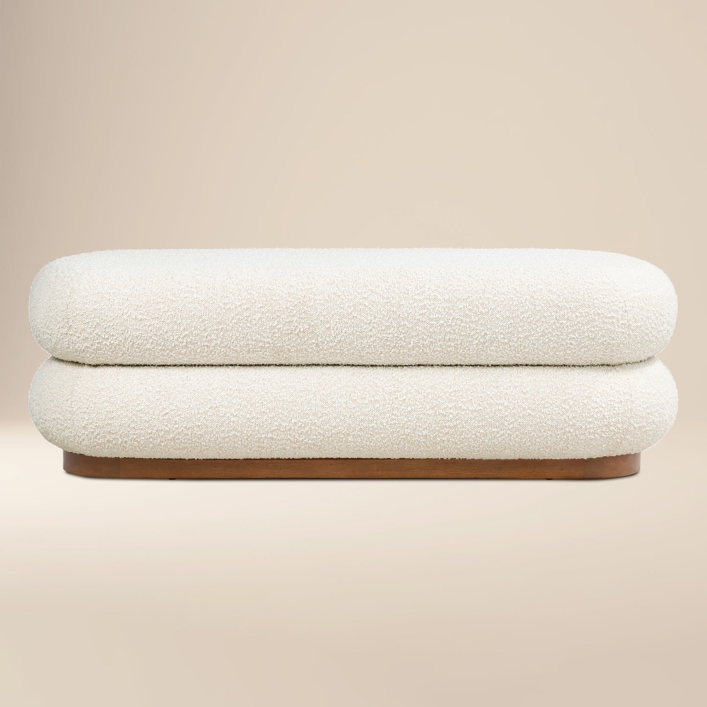 Varde Bench | Froth White Boucle