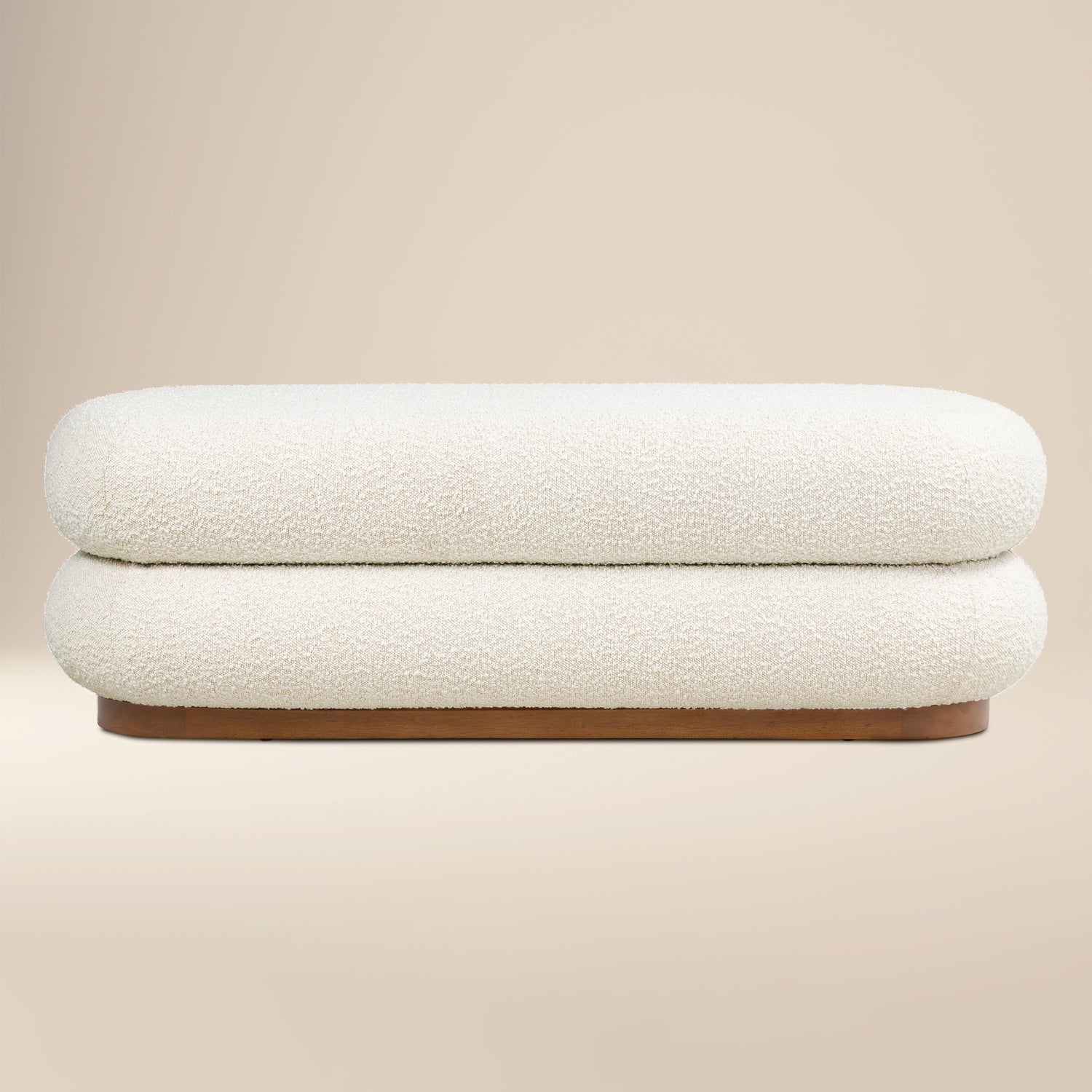 Varde Bench | Froth White Boucle 