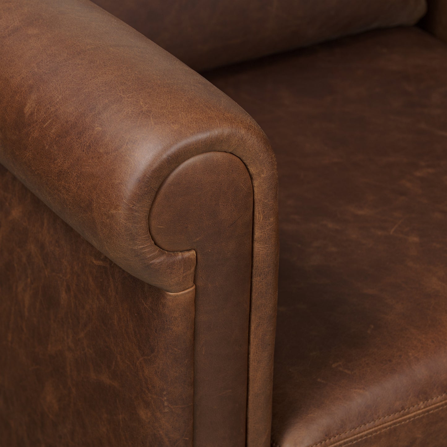 Bruges Leather Lounge Chair | Chocolate Brown