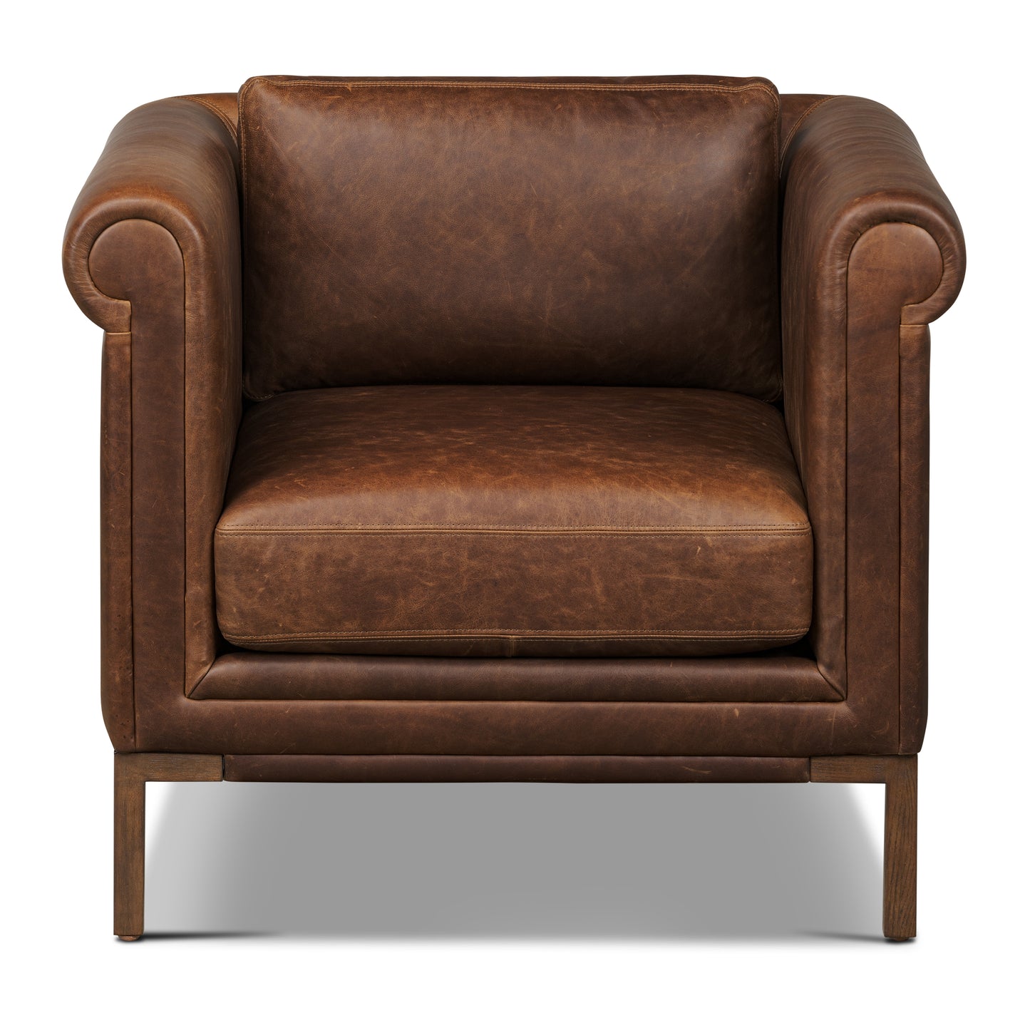Bruges Leather Lounge Chair | Chocolate Brown