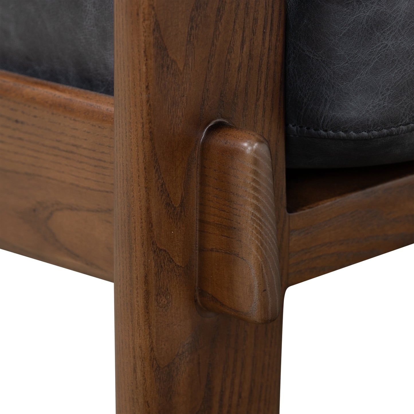 Skive Leather Lounge Chair | Onyx Black