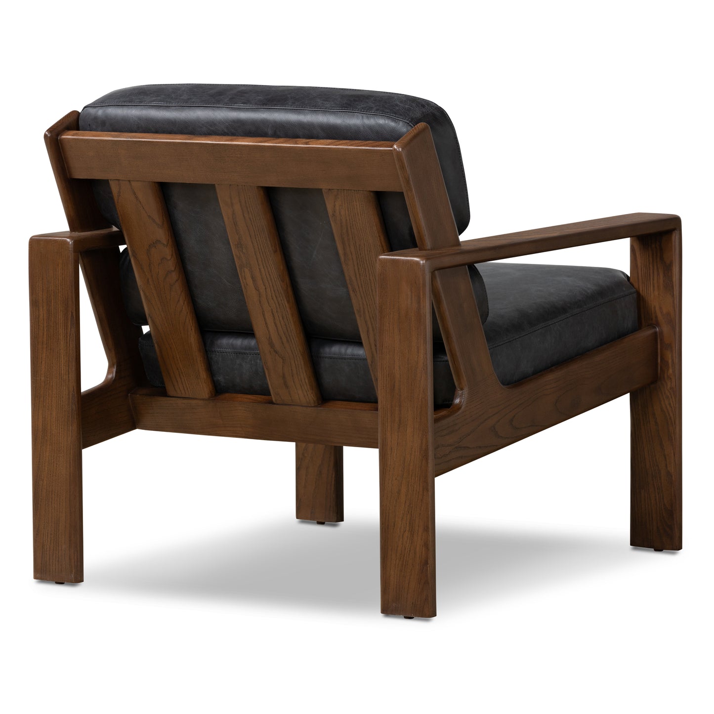 Skive Leather Lounge Chair | Onyx Black