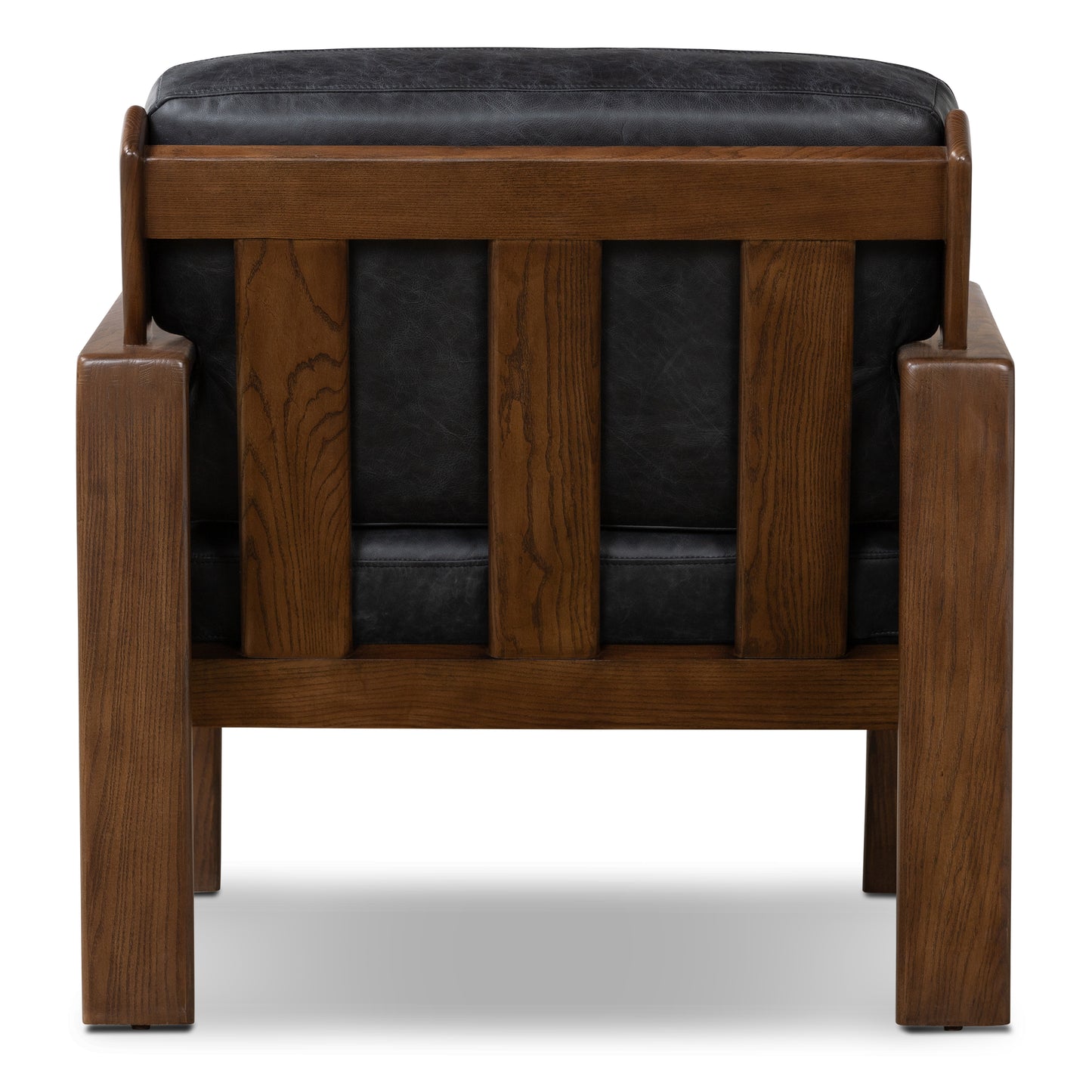 Skive Leather Lounge Chair | Onyx Black