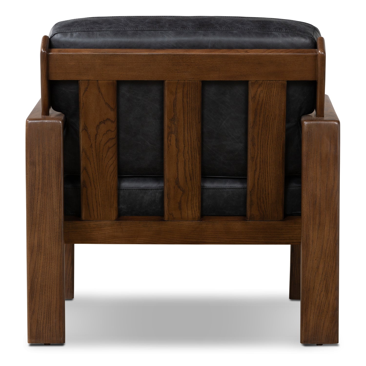 Skive Leather Lounge Chair | Onyx Black 