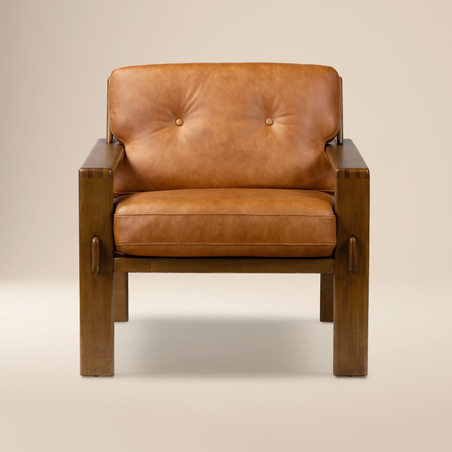 Skive Leather Lounge Chair | Cognac Tan