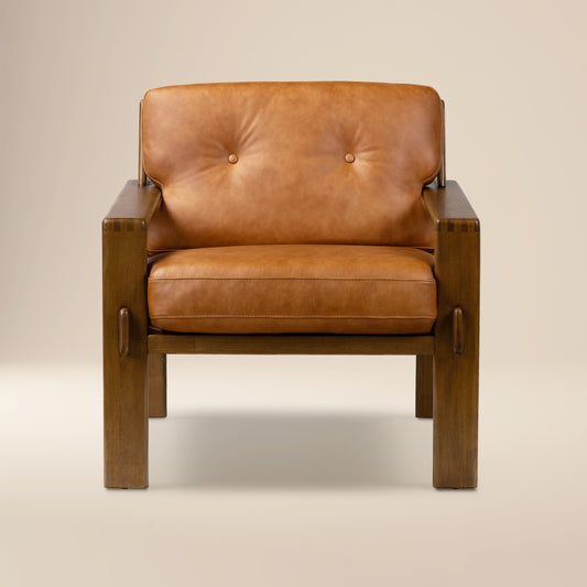 Skive Leather Lounge Chair | Cognac Tan
