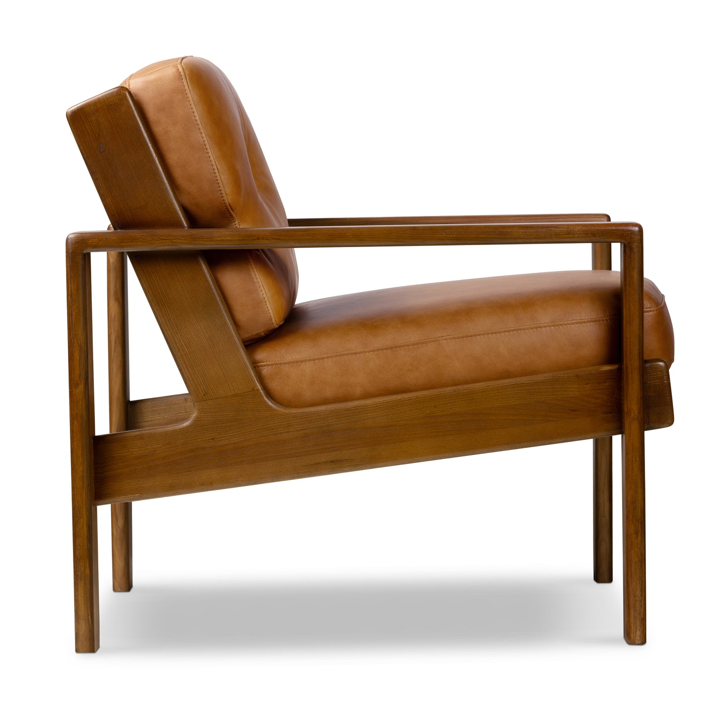 Skive Leather Lounge Chair | Cognac Tan