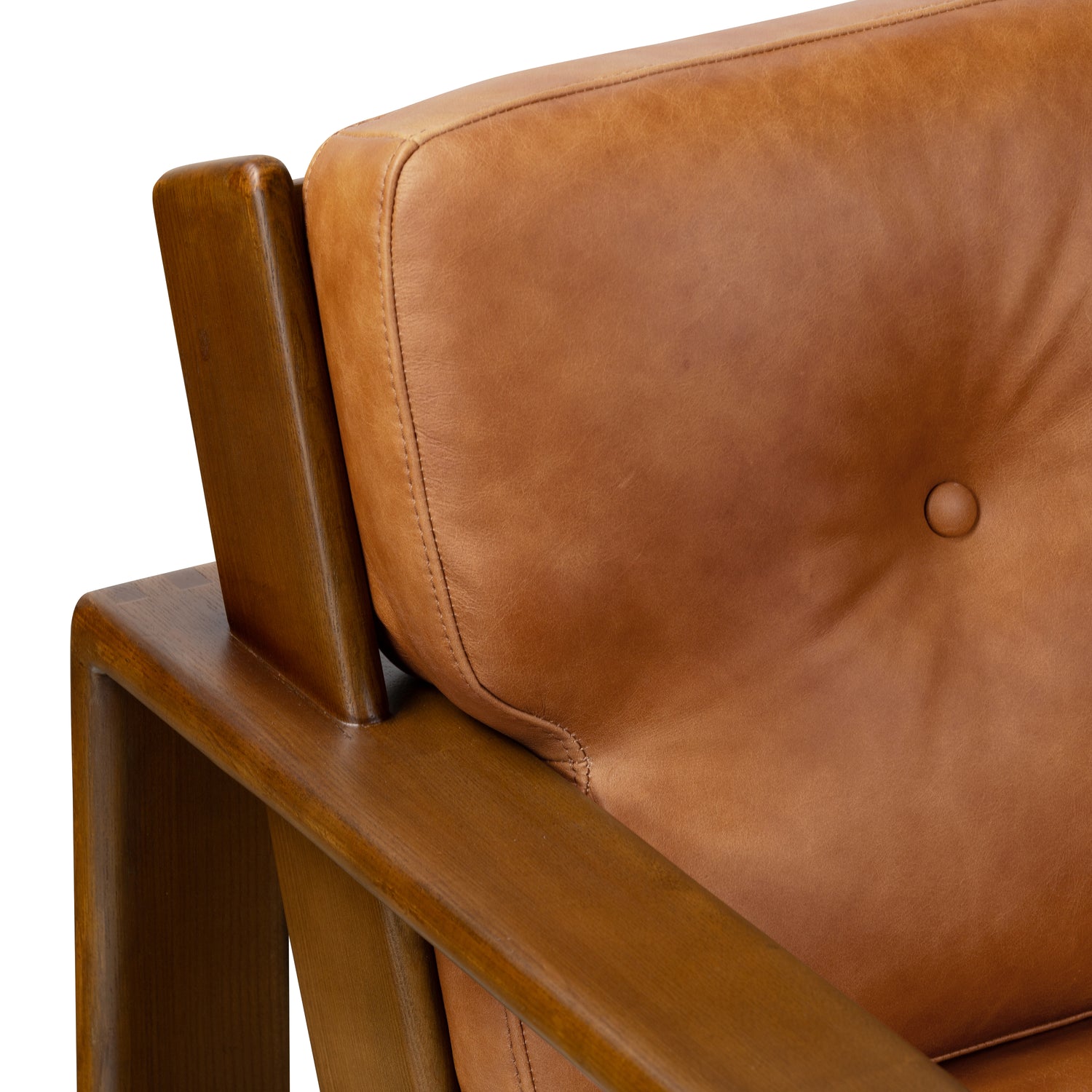 Skive Leather Lounge Chair | Cognac Tan 