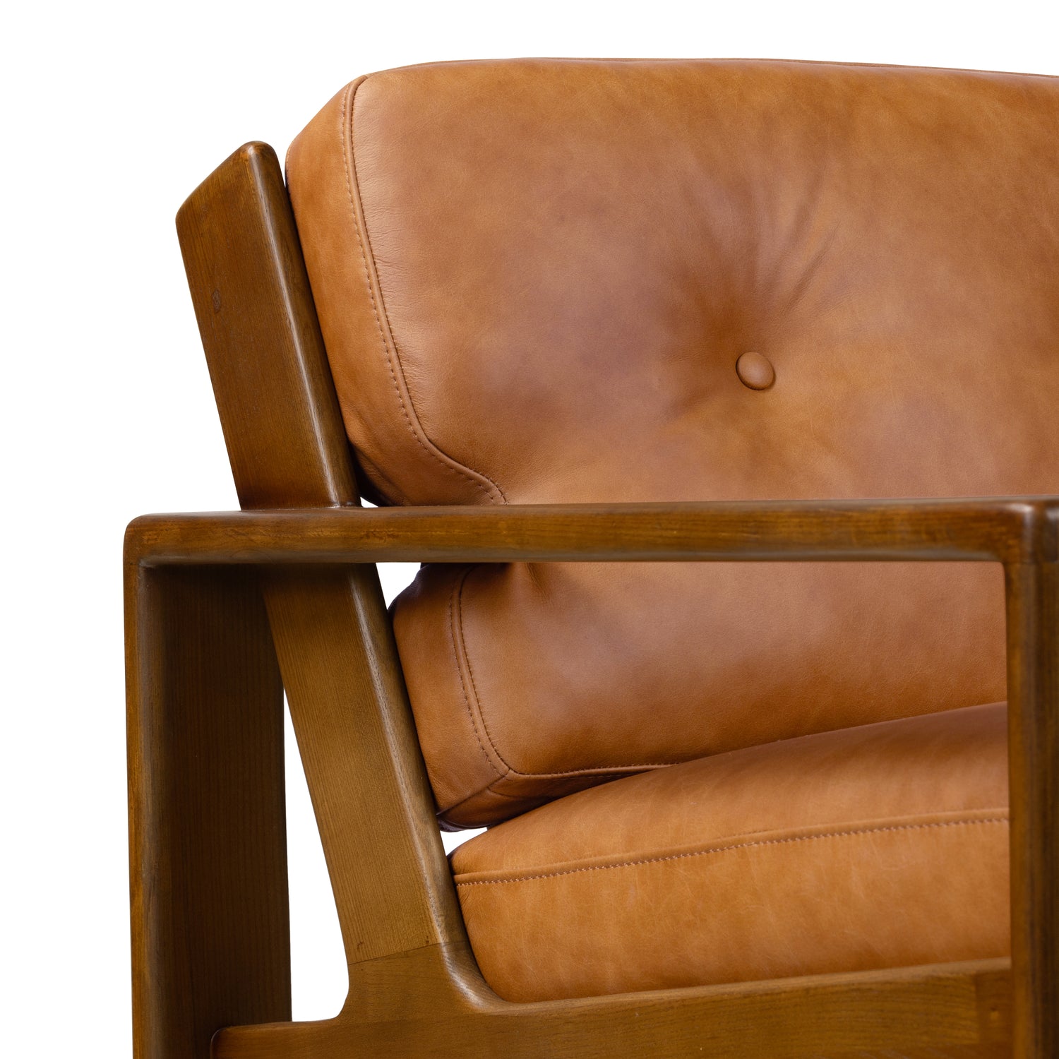 Skive Leather Lounge Chair | Cognac Tan 