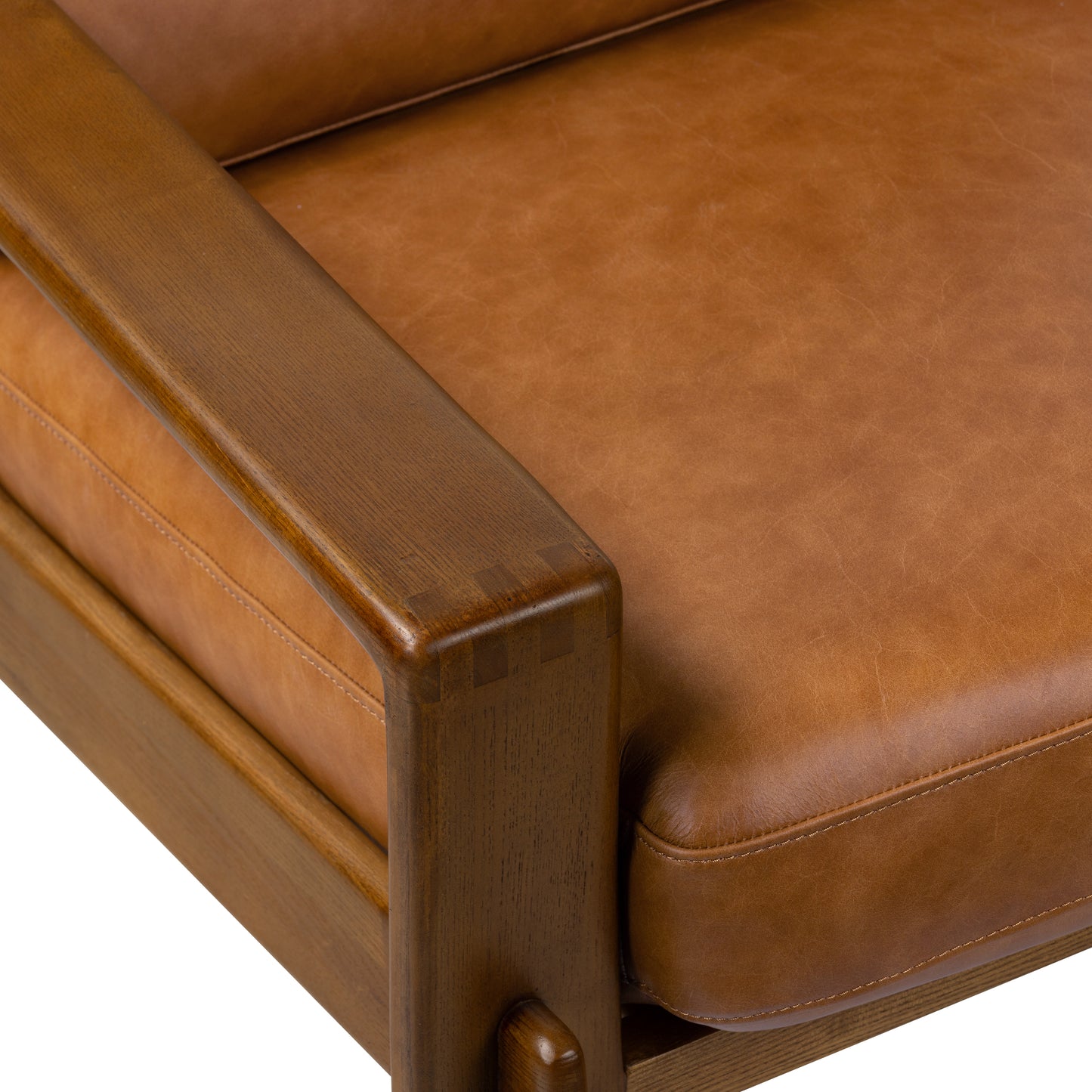 Skive Leather Lounge Chair | Cognac Tan