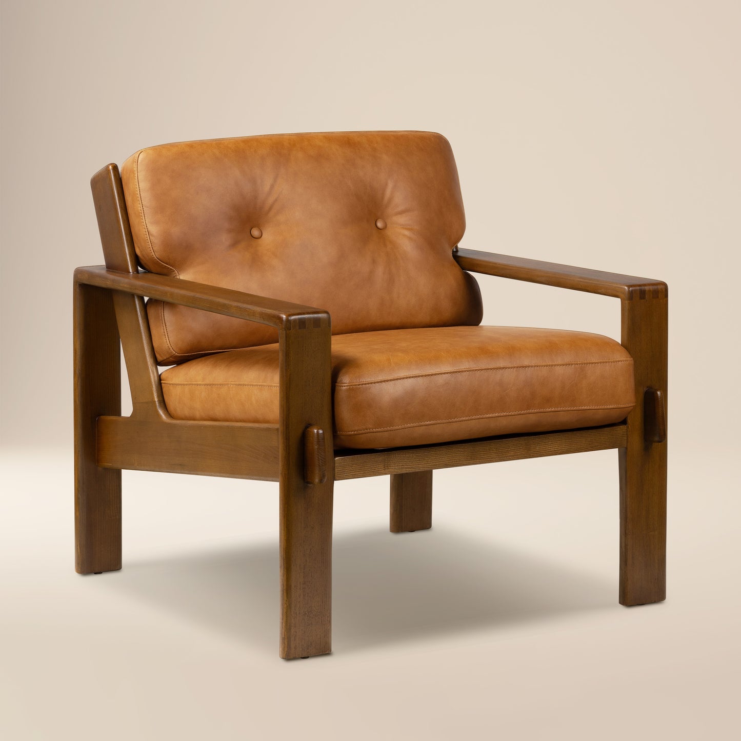 Skive Leather Lounge Chair | Cognac Tan