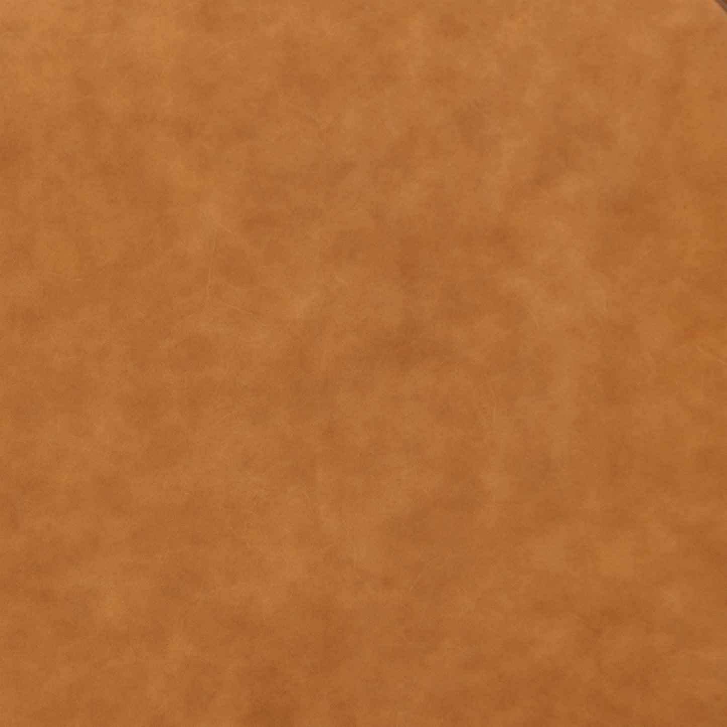 Herve Leather Storage Ottoman | Cognac Tan