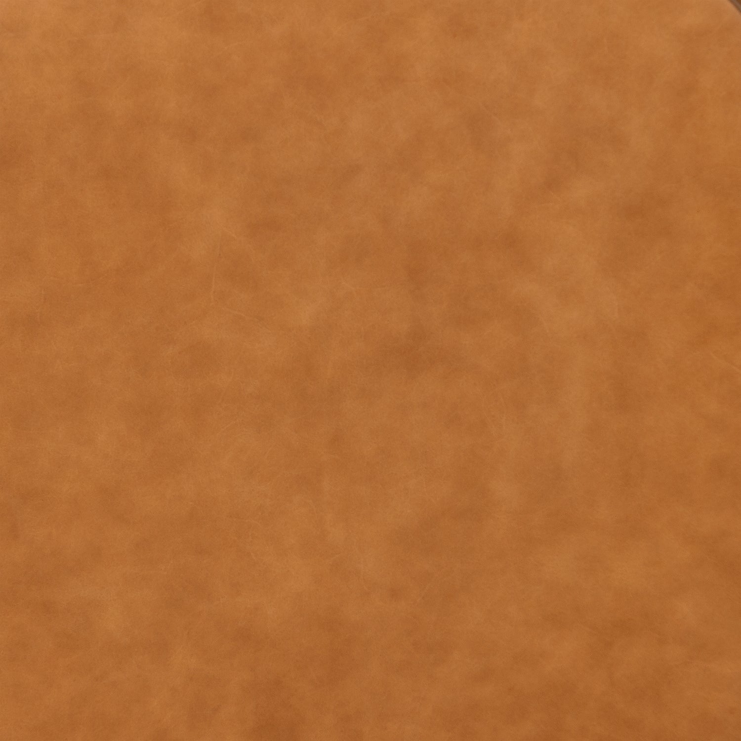 Herve Leather Storage Ottoman | Cognac Tan 