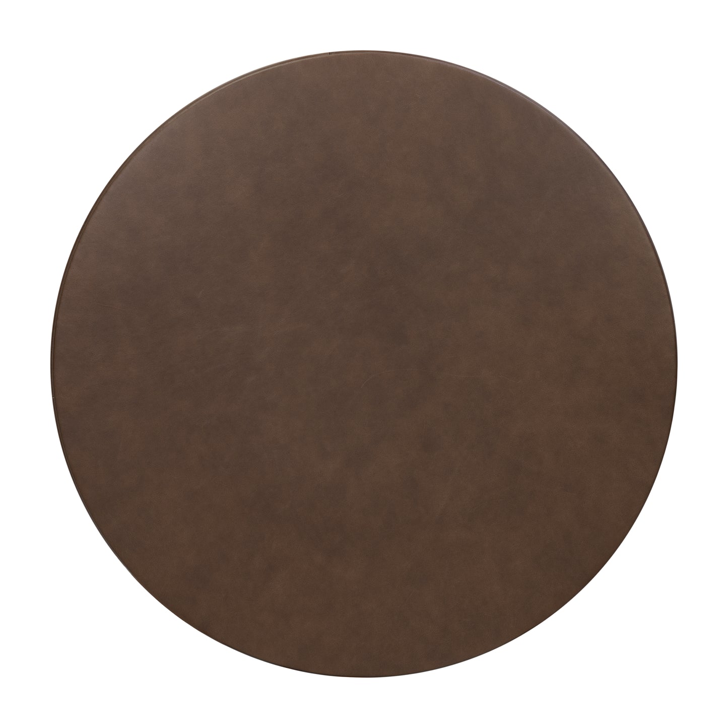 Herve Leather Storage Ottoman | Cocoa Brown