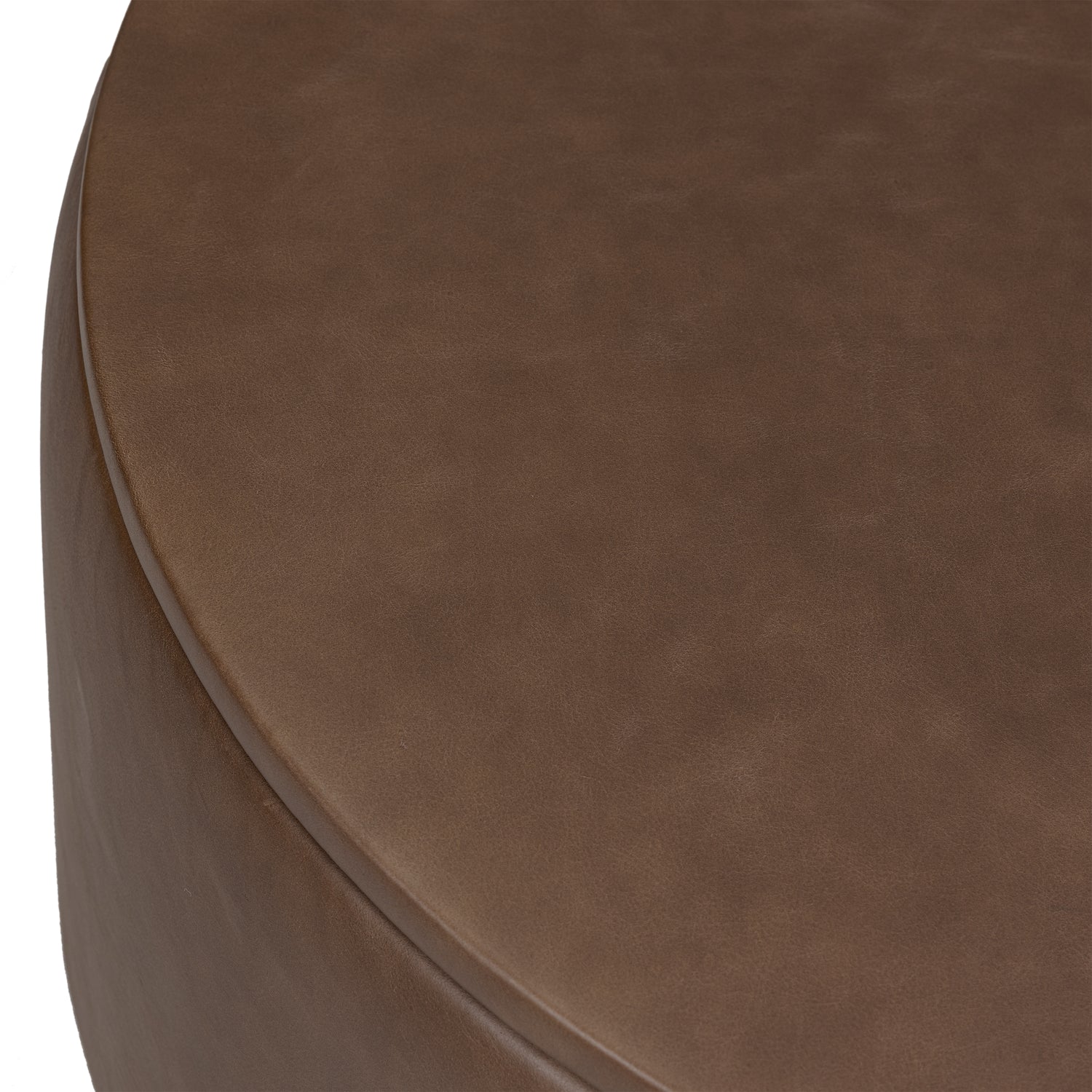 Herve Leather Storage Ottoman | Cocoa Brown 