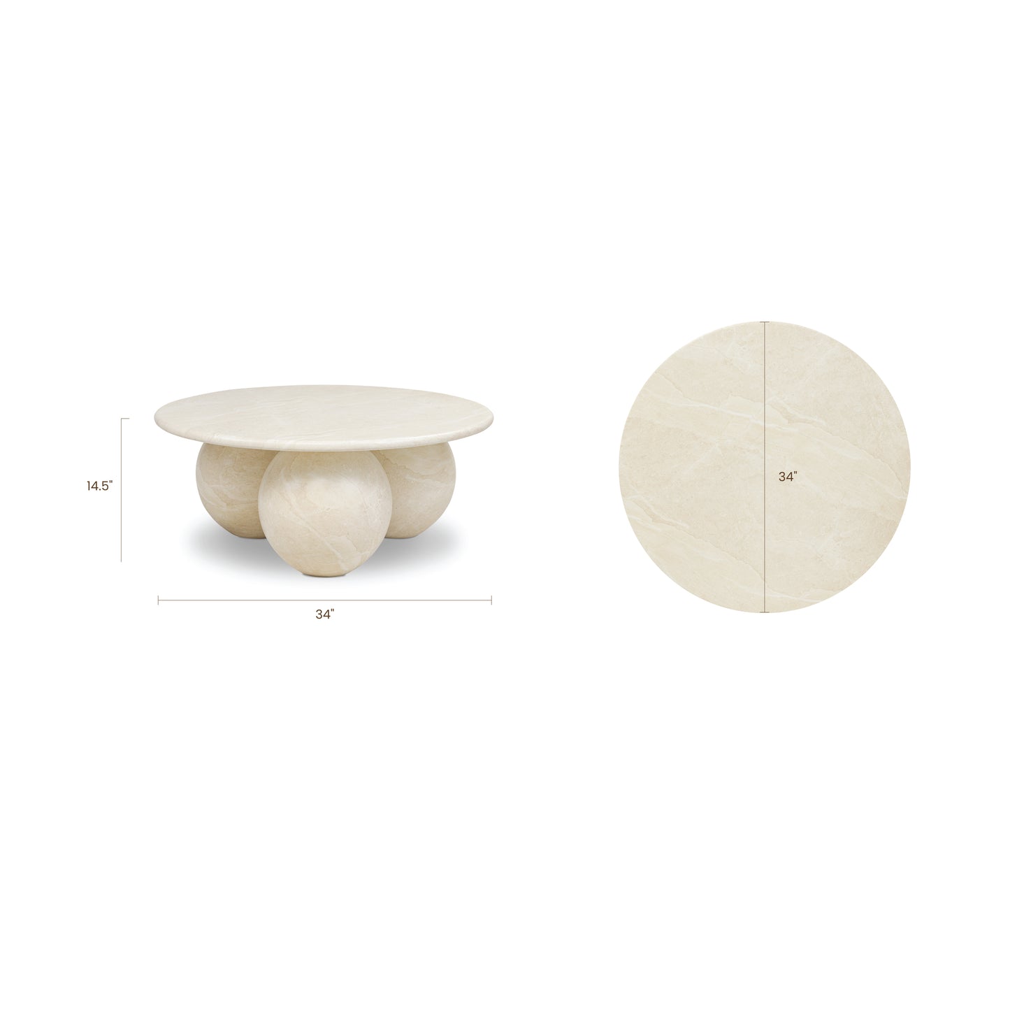 Marmo Coffee Table | Sandstone White