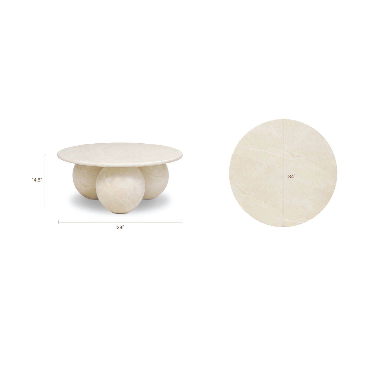 Marmo Coffee Table | Sandstone White 