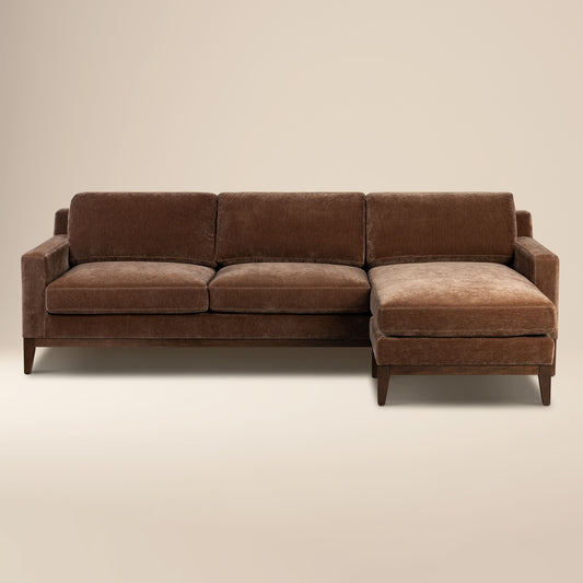 Zyon 105.5" Reversible Chaise Sectional | Bronzer Brown