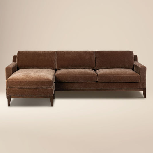 Zyon 105.5" Reversible Chaise Sectional | Bronzer Brown