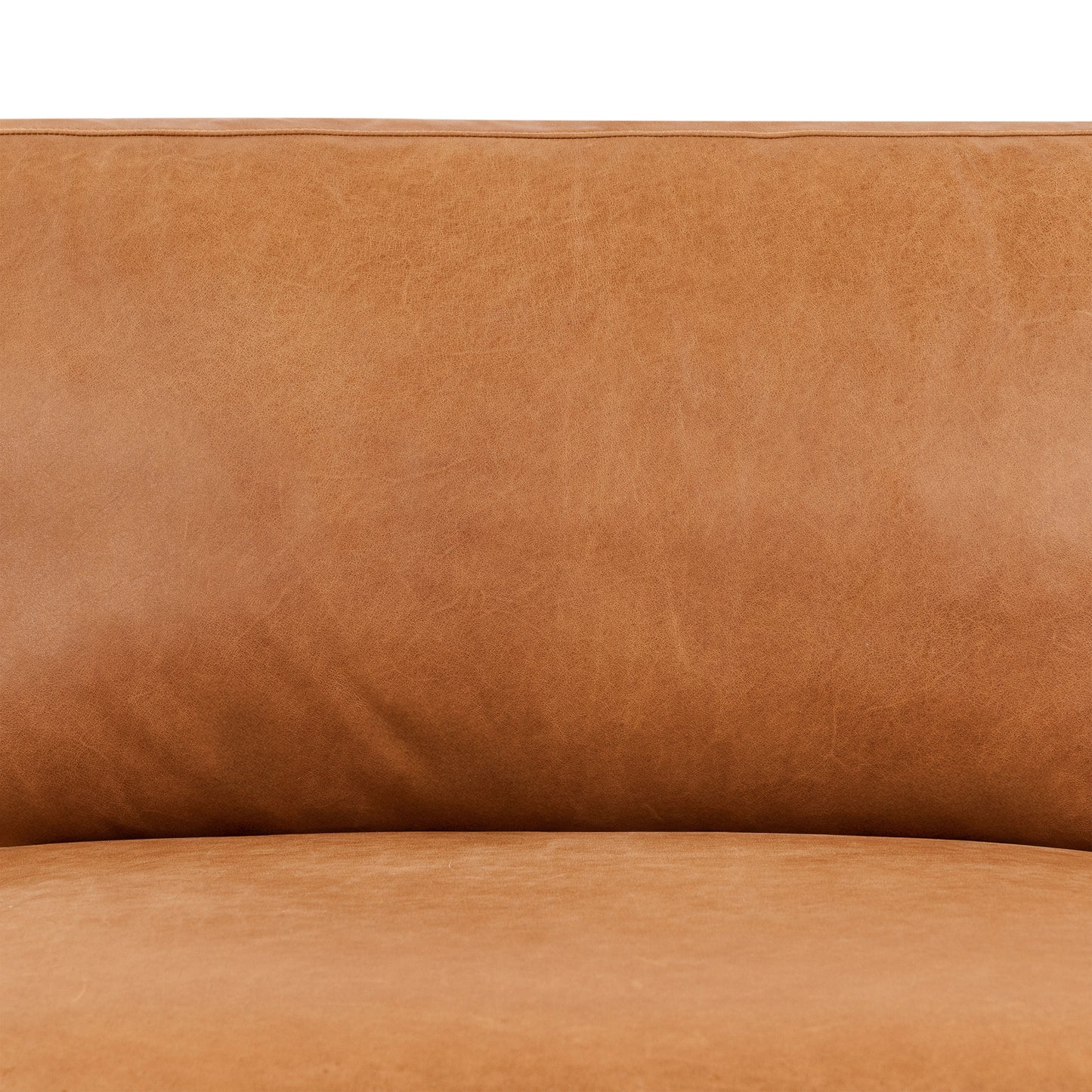 Zyon 105.5" Leather Reversible Chaise Sectional Sofa | Saddle Tan