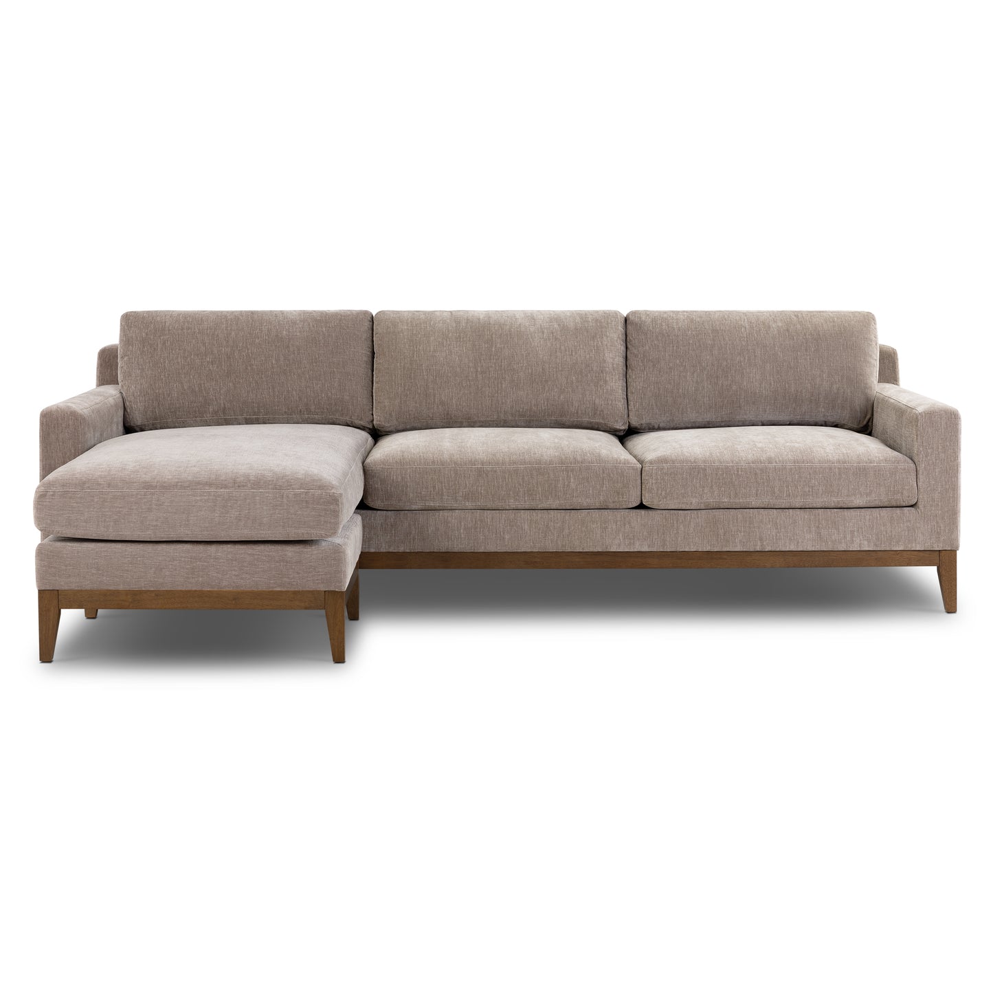 Zyon 105.5" Reversible Chaise Sectional | Taupe Brown