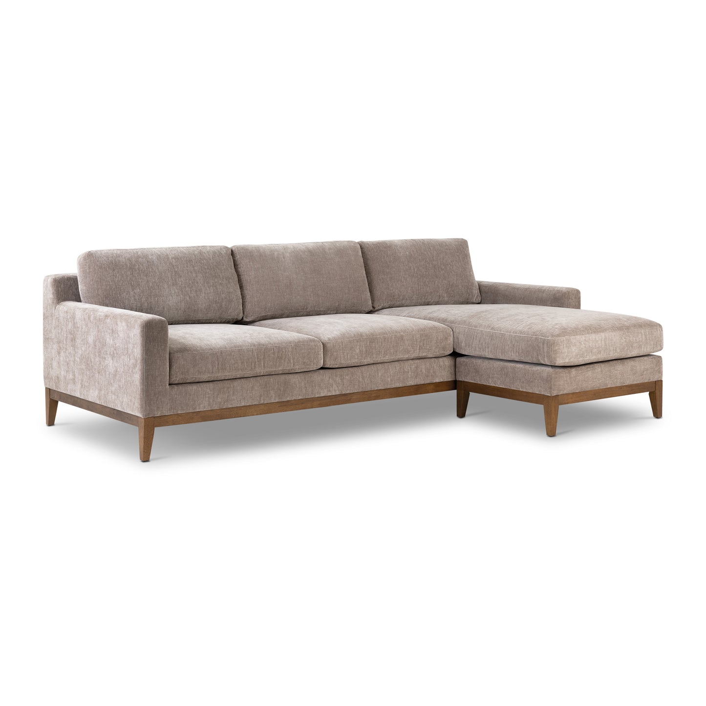 Zyon 105.5" Reversible Chaise Sectional | Taupe Brown