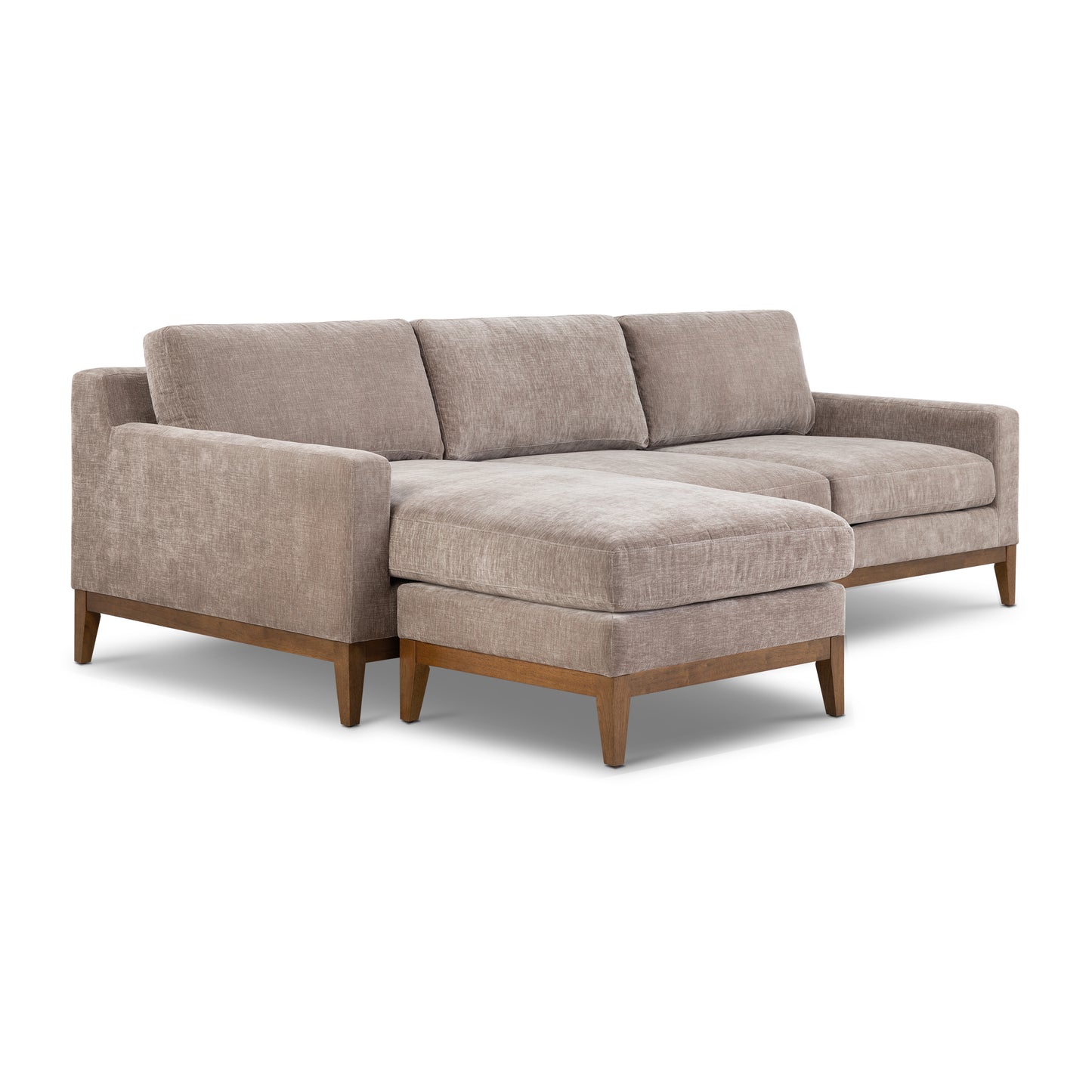 Zyon 105.5" Reversible Chaise Sectional | Taupe Brown