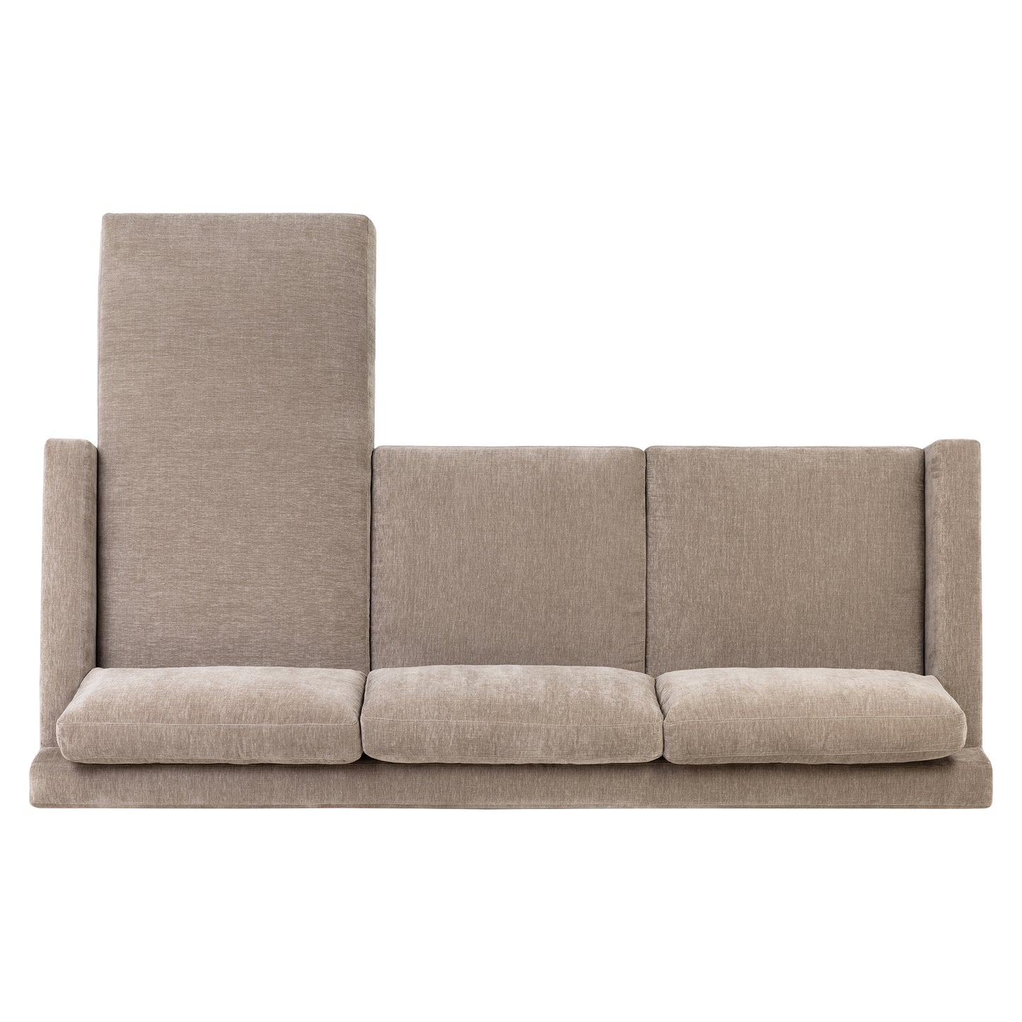 Zyon 105.5" Reversible Chaise Sectional | Taupe Brown