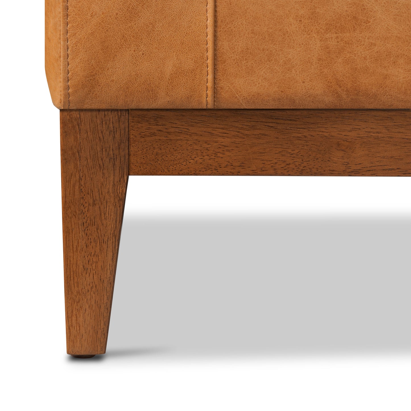 Zyon 116" Leather L-Shaped Corner Sectional Sofa | Antica Tan