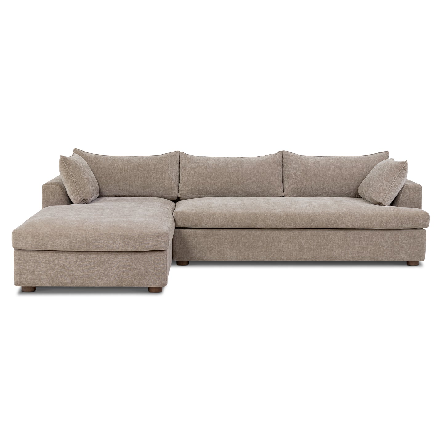 Milo Left-Facing Sectional with Storage | Taupe Brown