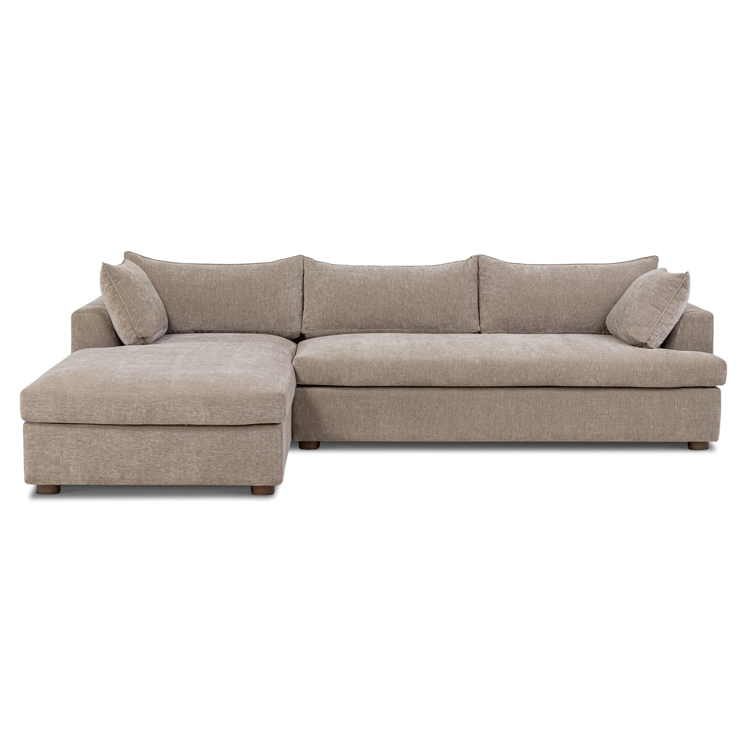Milo Left-Facing Sectional with Storage | Taupe Brown 