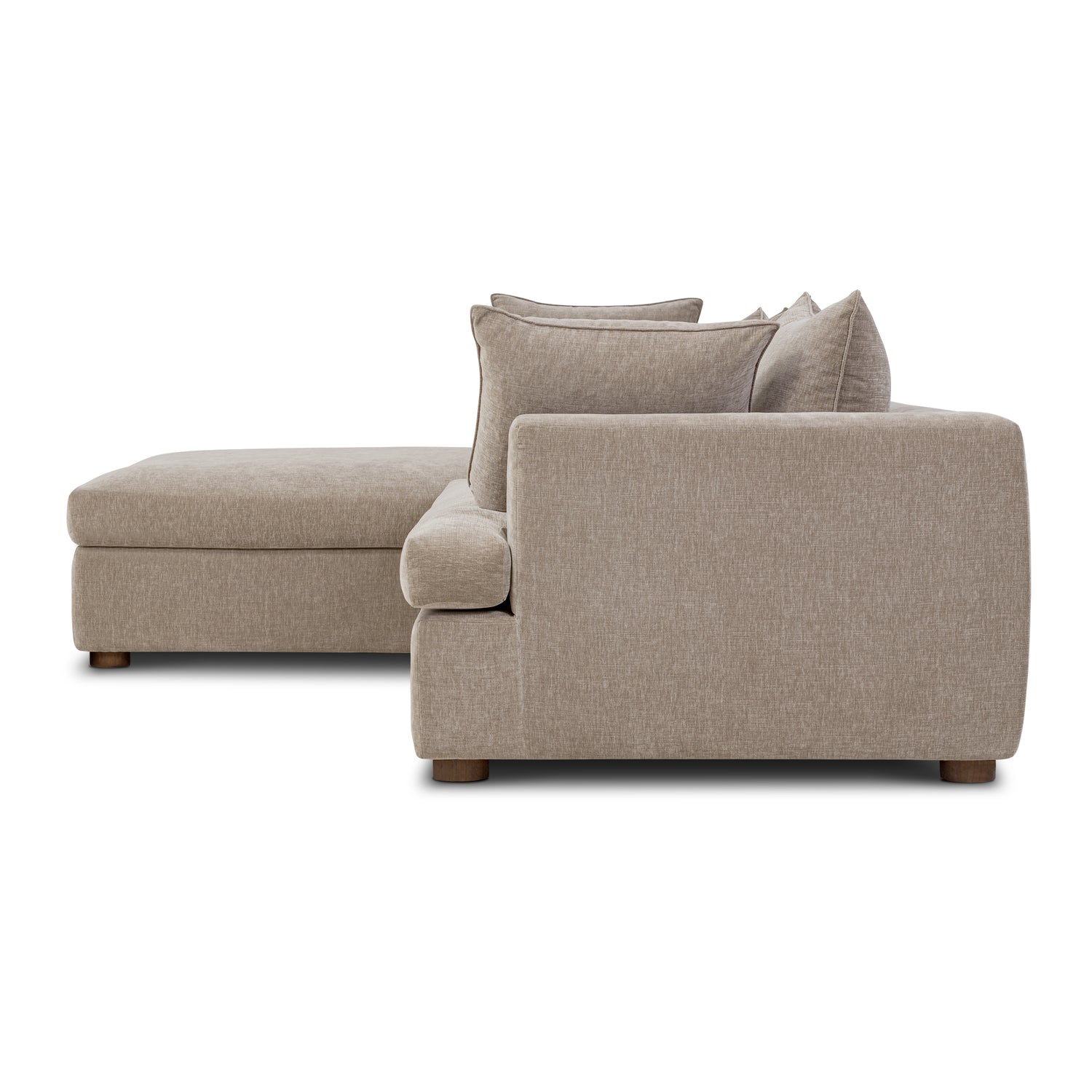 Milo Left-Facing Sectional with Storage | Taupe Brown 