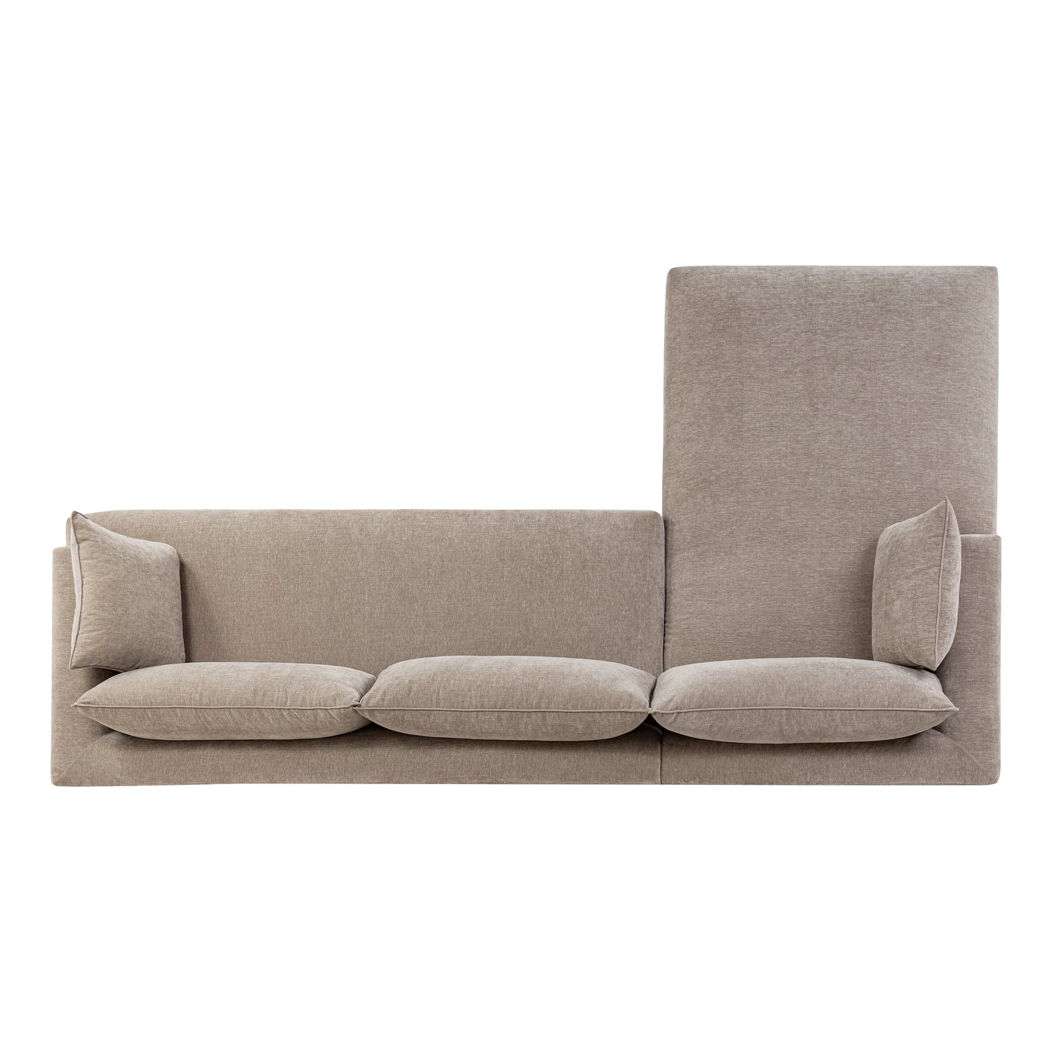 Milo Left-Facing Sectional with Storage | Taupe Brown 