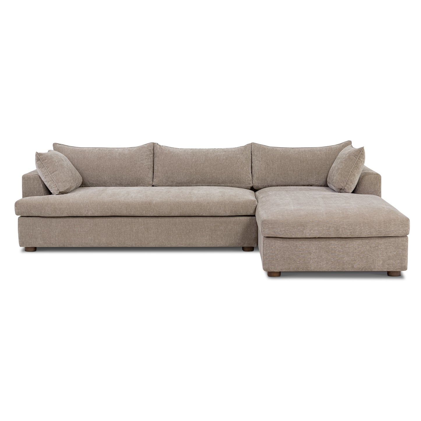 Milo Right-Facing Sectional with Storage | Taupe Brown