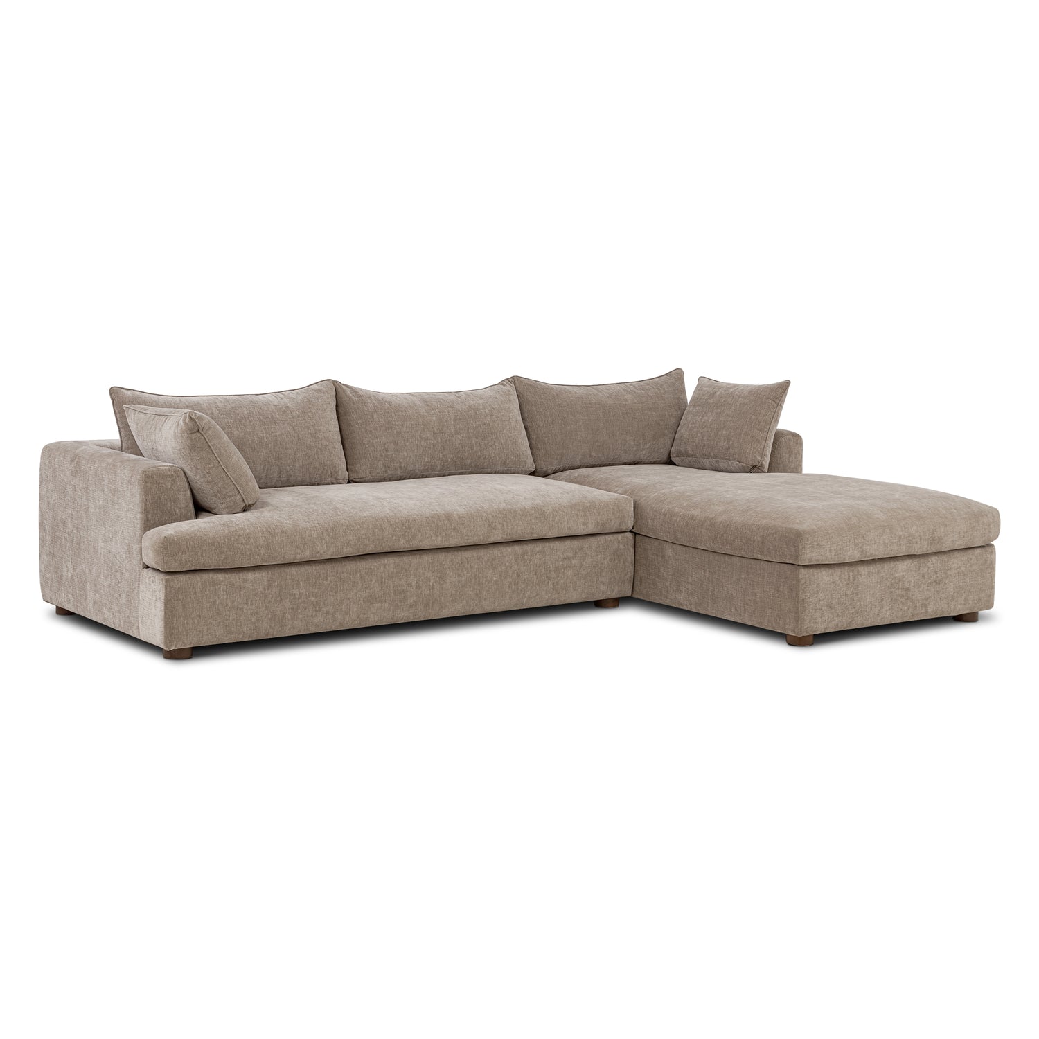 Milo Right-Facing Sectional with Storage | Taupe Brown 
