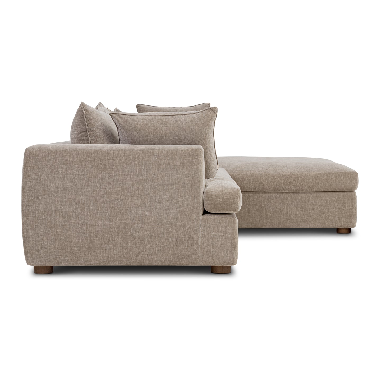 Milo Right-Facing Sectional with Storage | Taupe Brown