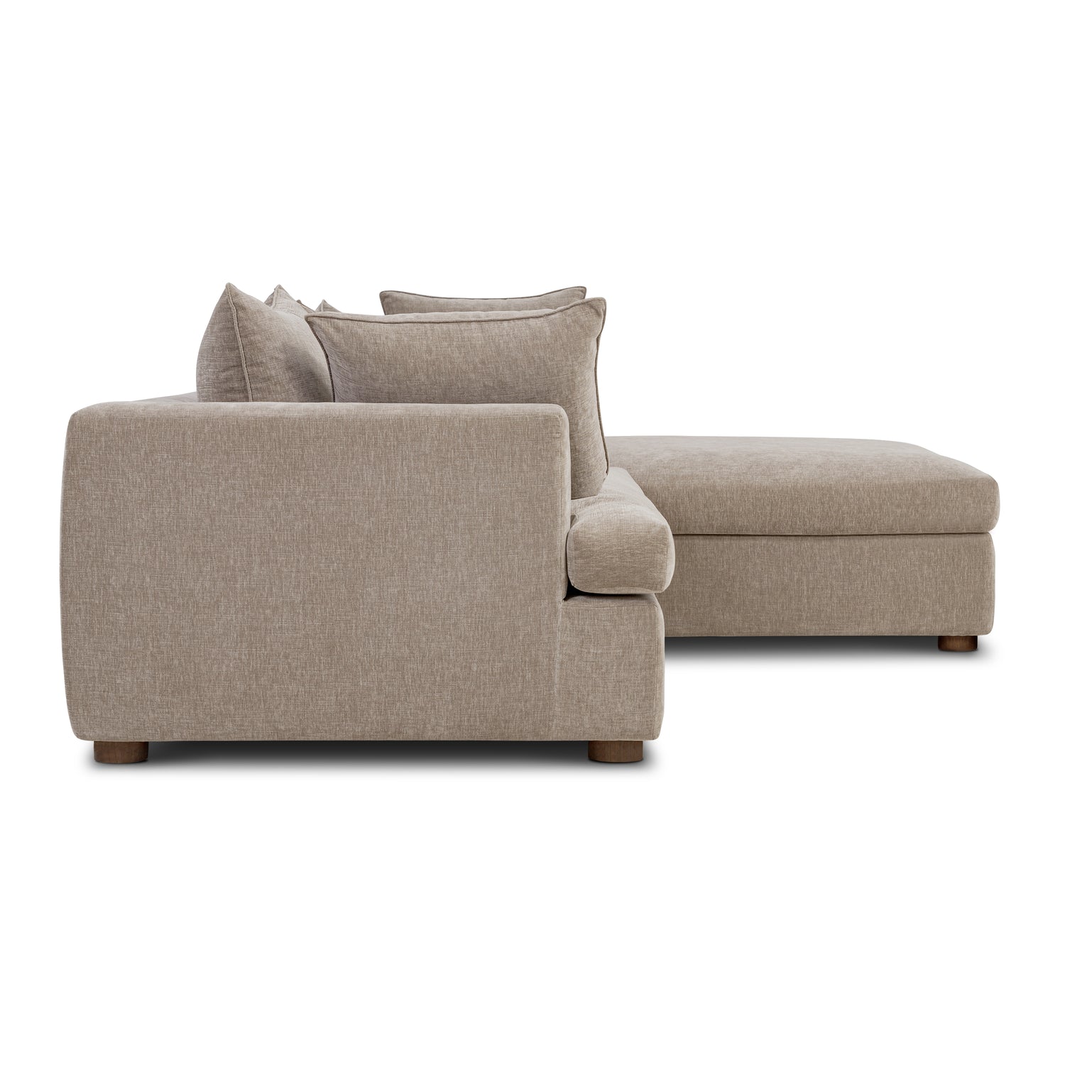 Milo Right-Facing Sectional with Storage | Taupe Brown 