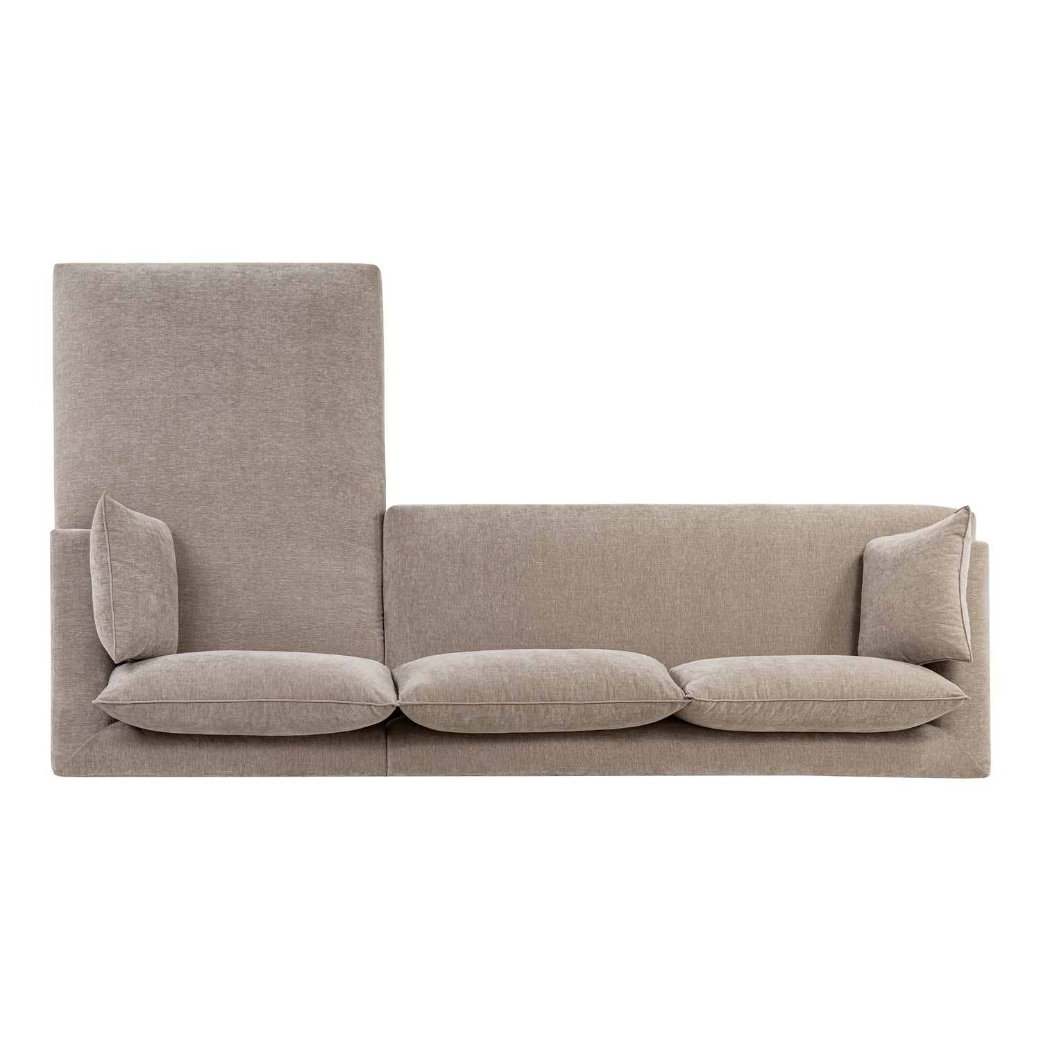 Milo Right-Facing Sectional with Storage | Taupe Brown 