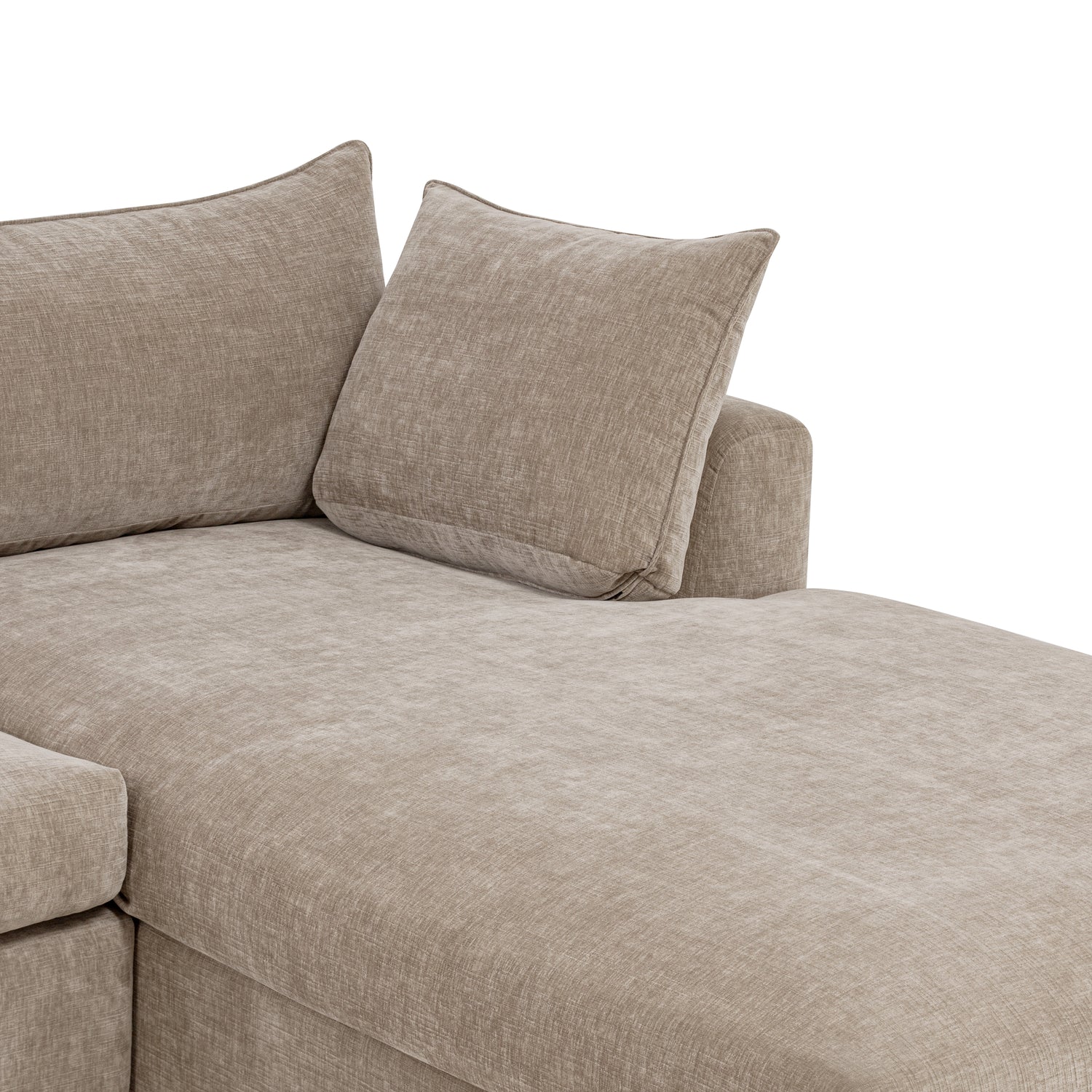 Milo Right-Facing Sectional with Storage | Taupe Brown 