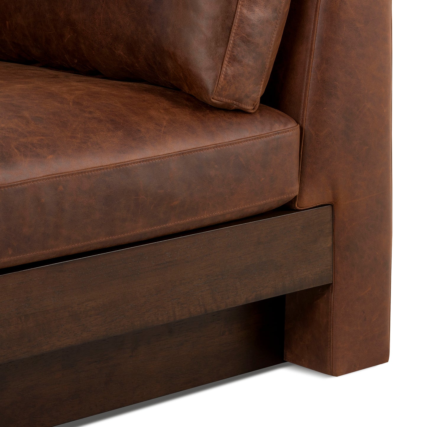 Geneva 99" Leather Sofa | Chocolate Brown