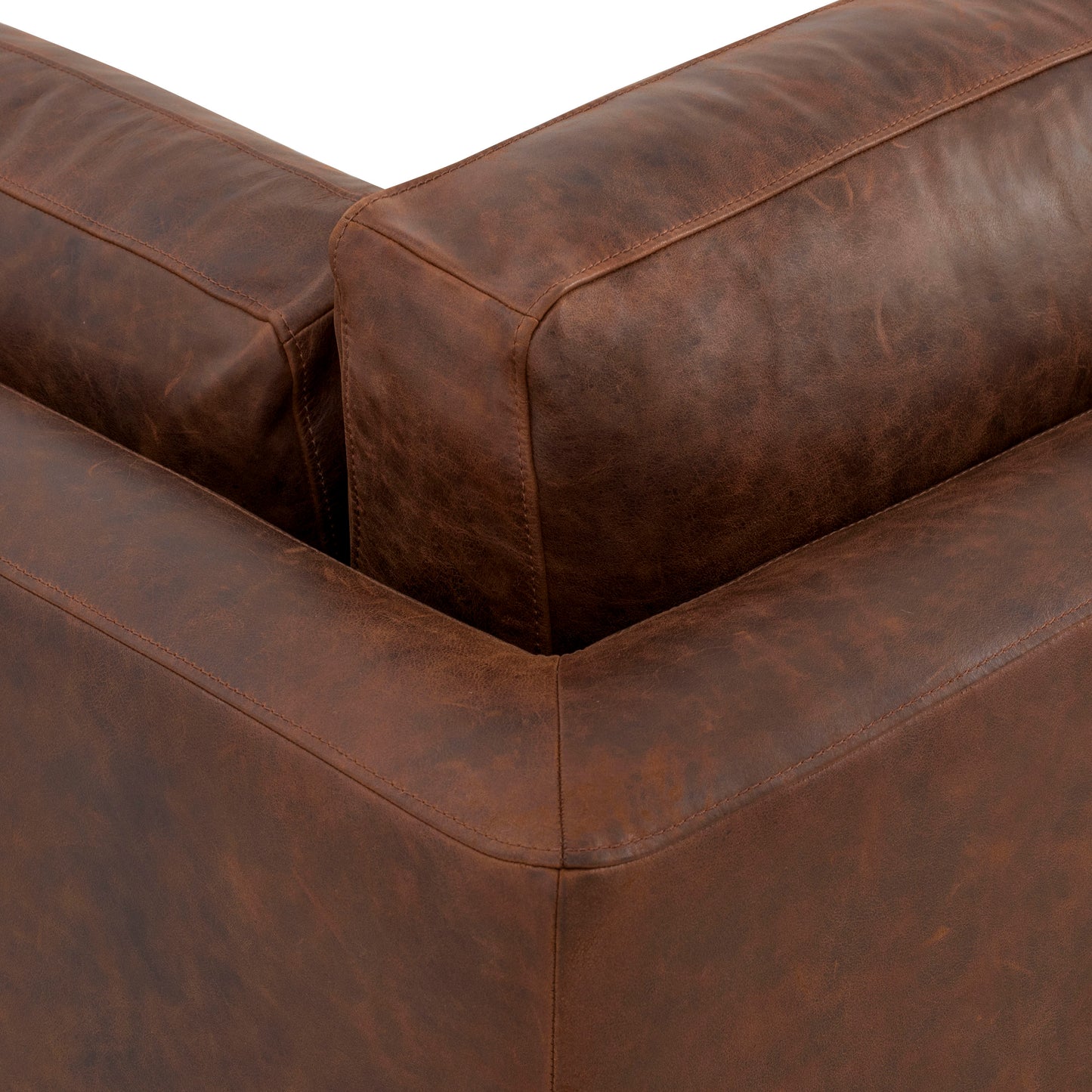 Geneva 99" Leather Sofa | Chocolate Brown