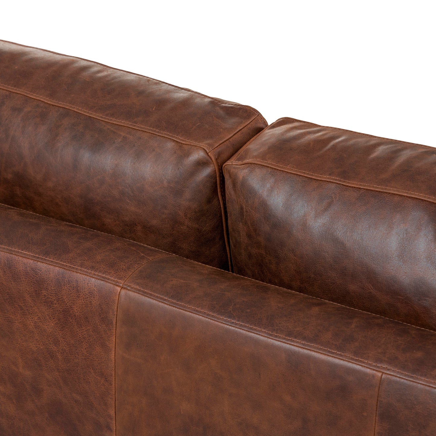 Geneva 99" Leather Sofa | Chocolate Brown