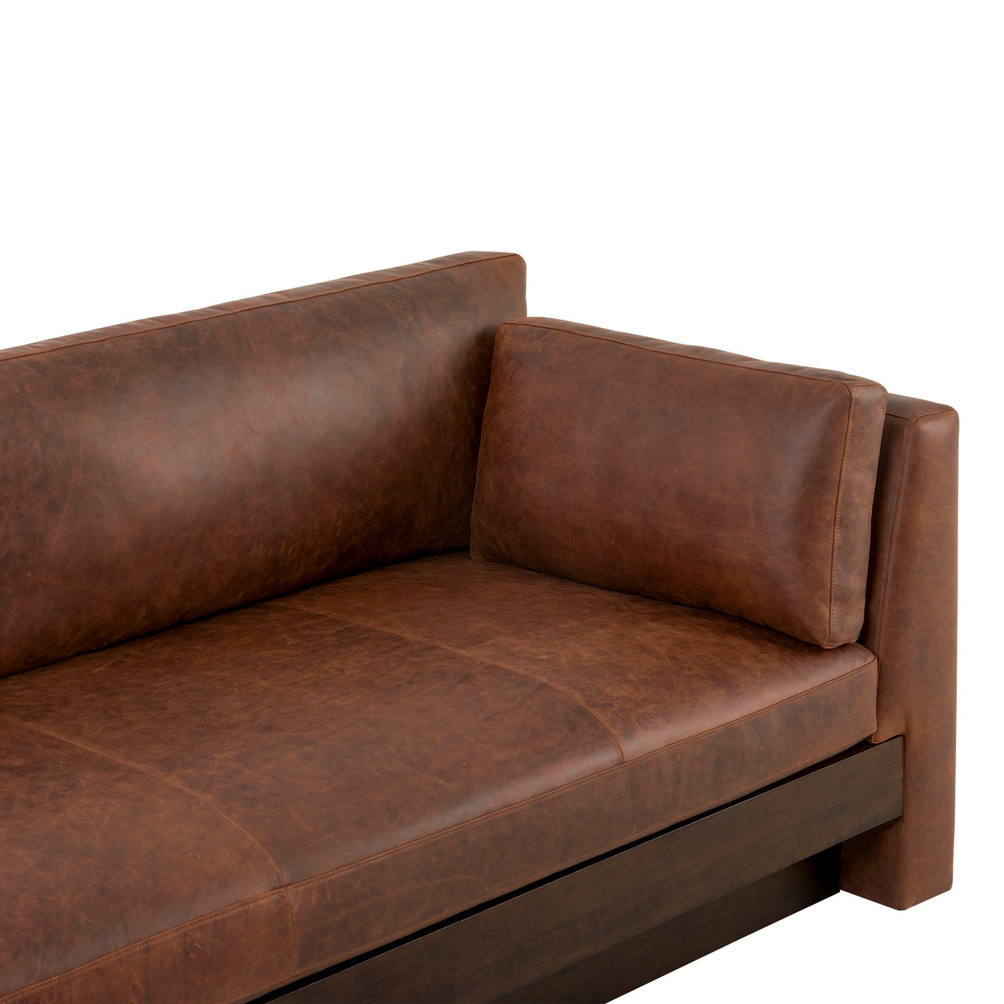 Geneva 99" Leather Sofa | Chocolate Brown
