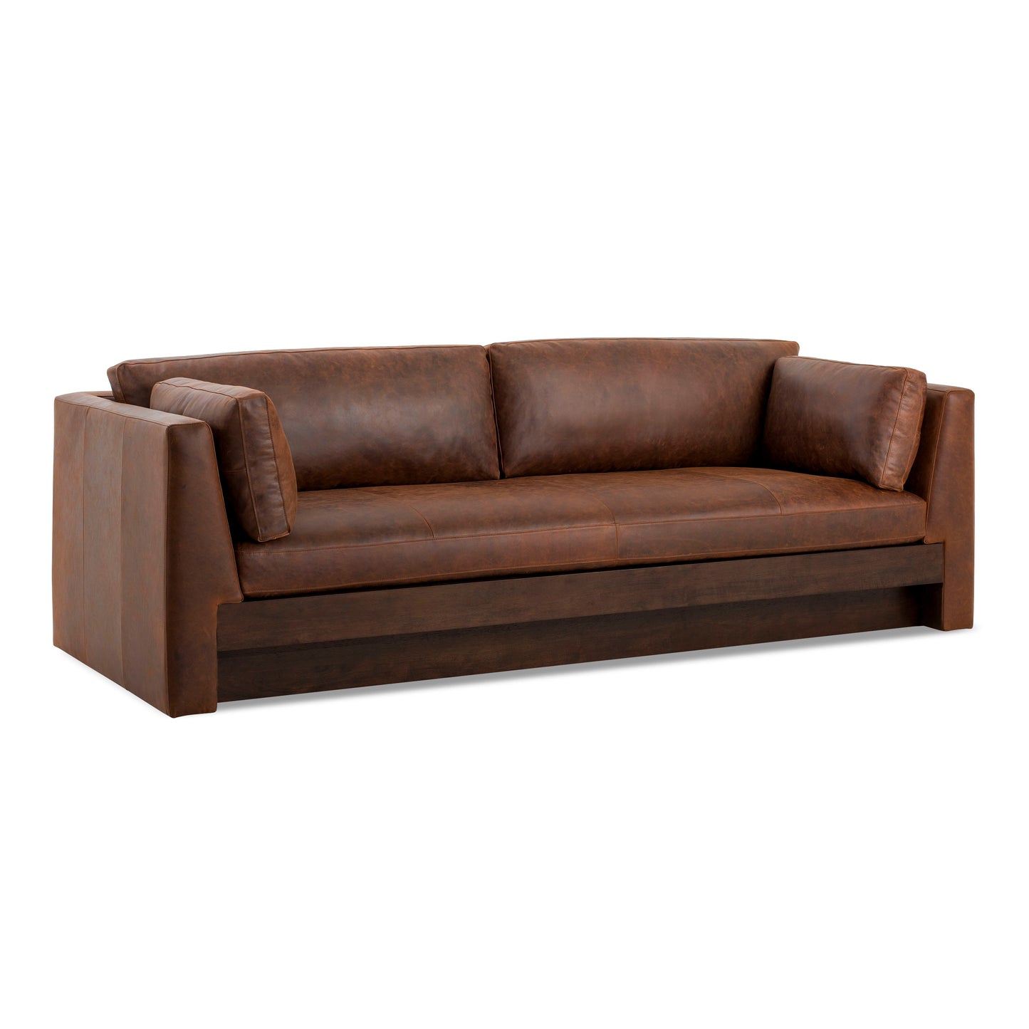 Geneva 99" Leather Sofa | Chocolate Brown