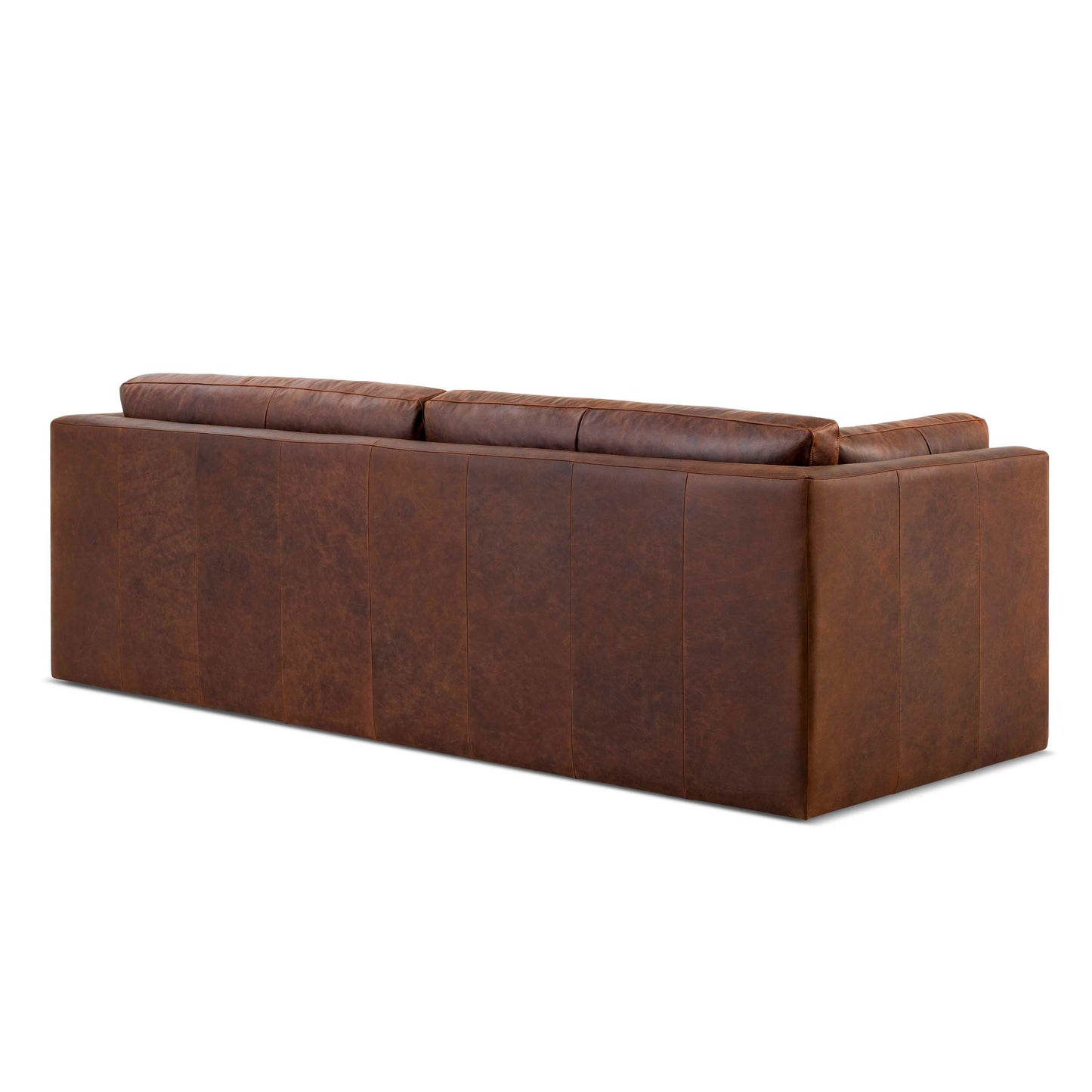 Geneva 99" Leather Sofa | Chocolate Brown