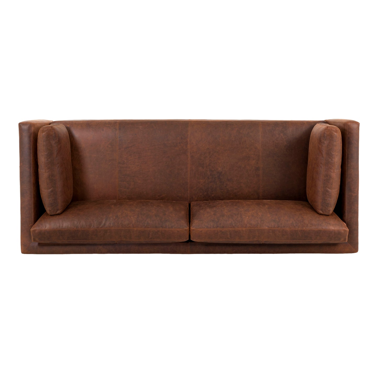 Geneva 99" Leather Sofa | Chocolate Brown