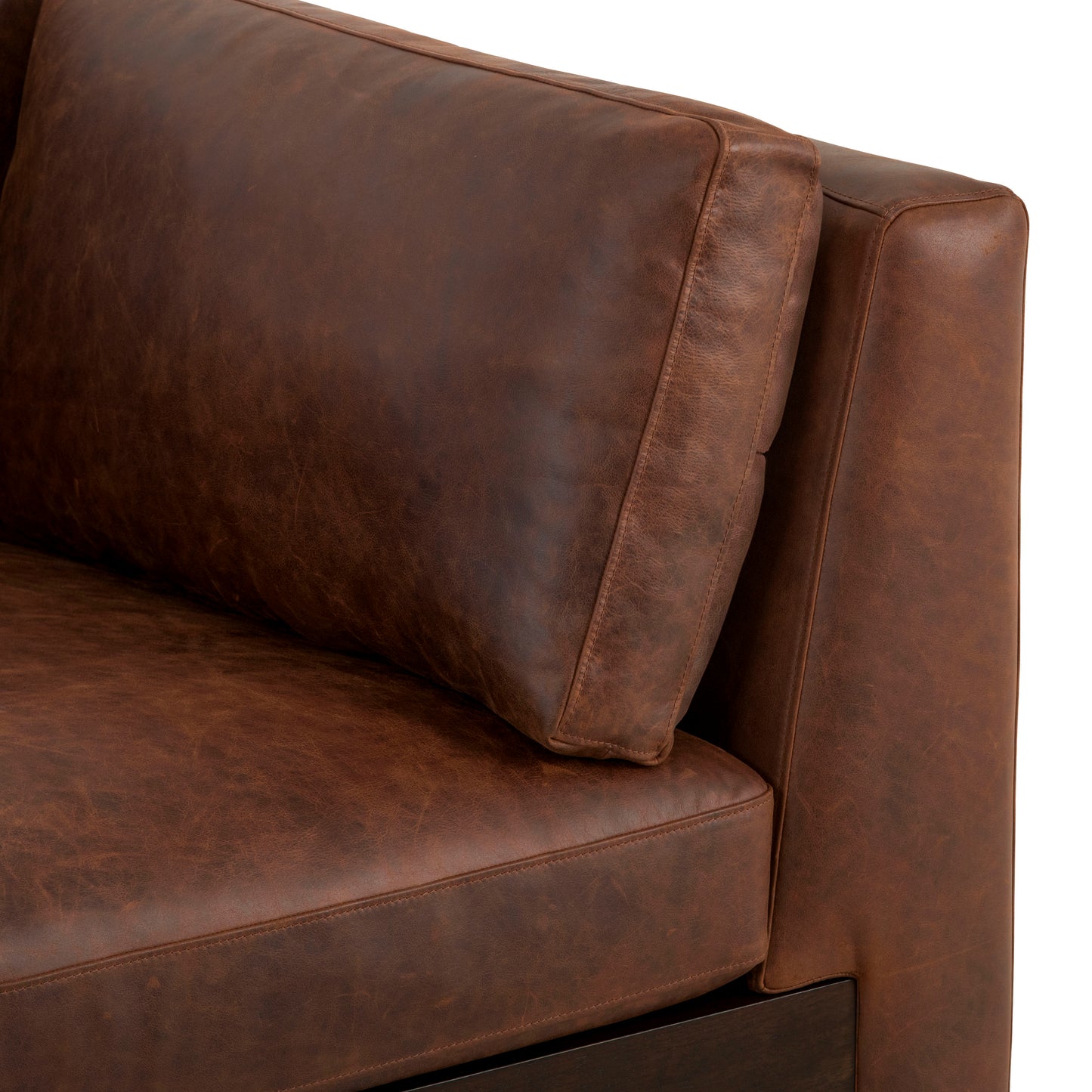 Geneva 99" Leather Sofa | Chocolate Brown