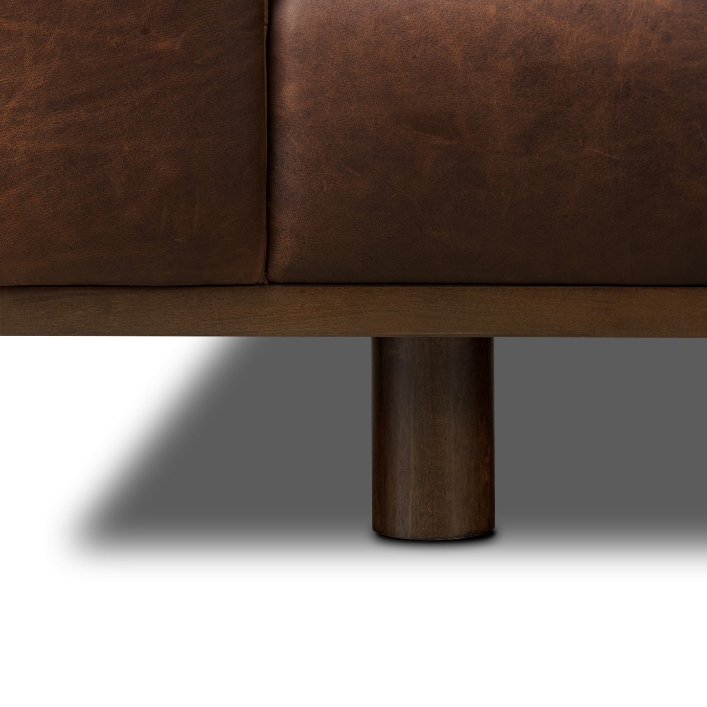 Brescia 92" Leather Sofa | Chocolate Brown