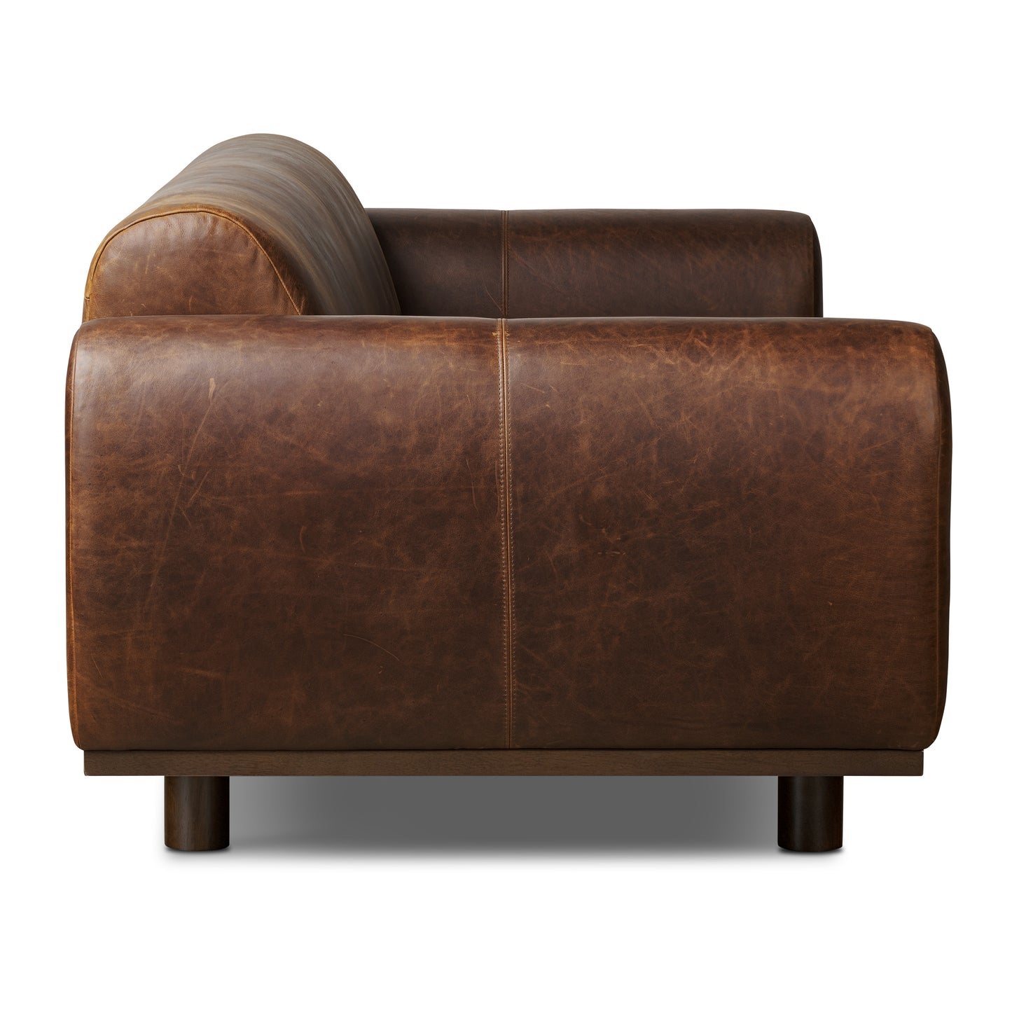 Brescia 92" Leather Sofa | Chocolate Brown