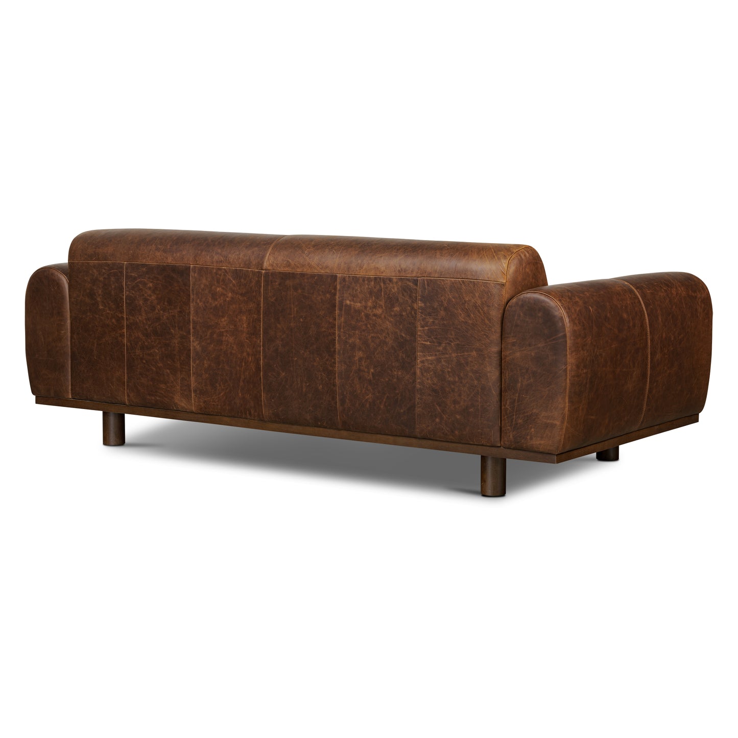 Brescia 92" Leather Sofa | Chocolate Brown